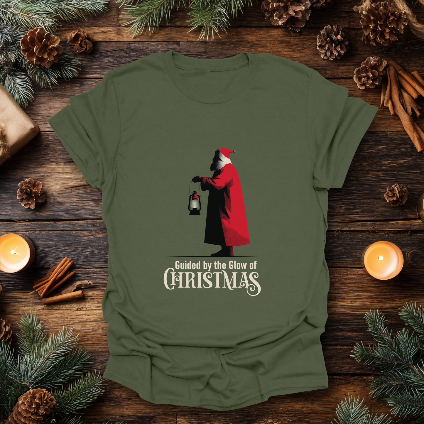 Santa’s Lantern Christmas T-Shirt