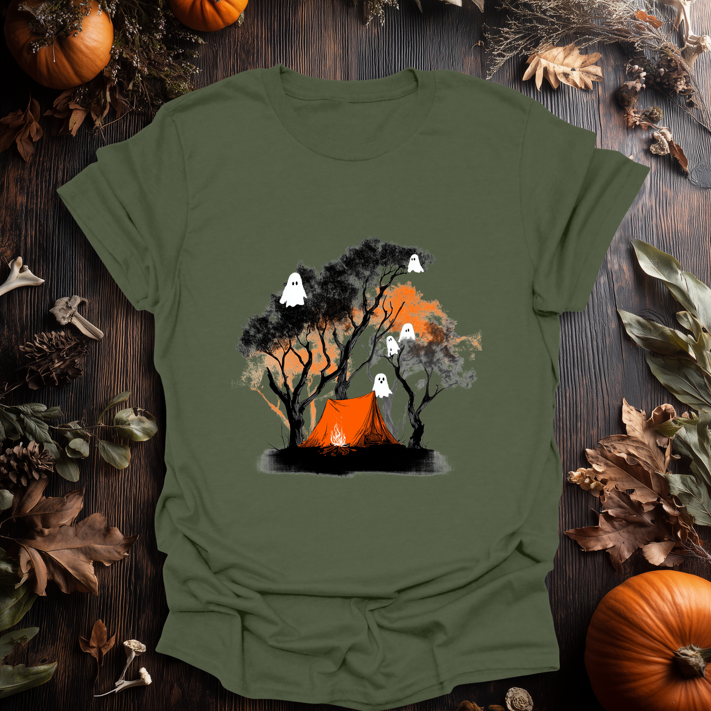 Haunted Campfire Halloween T-Shirt