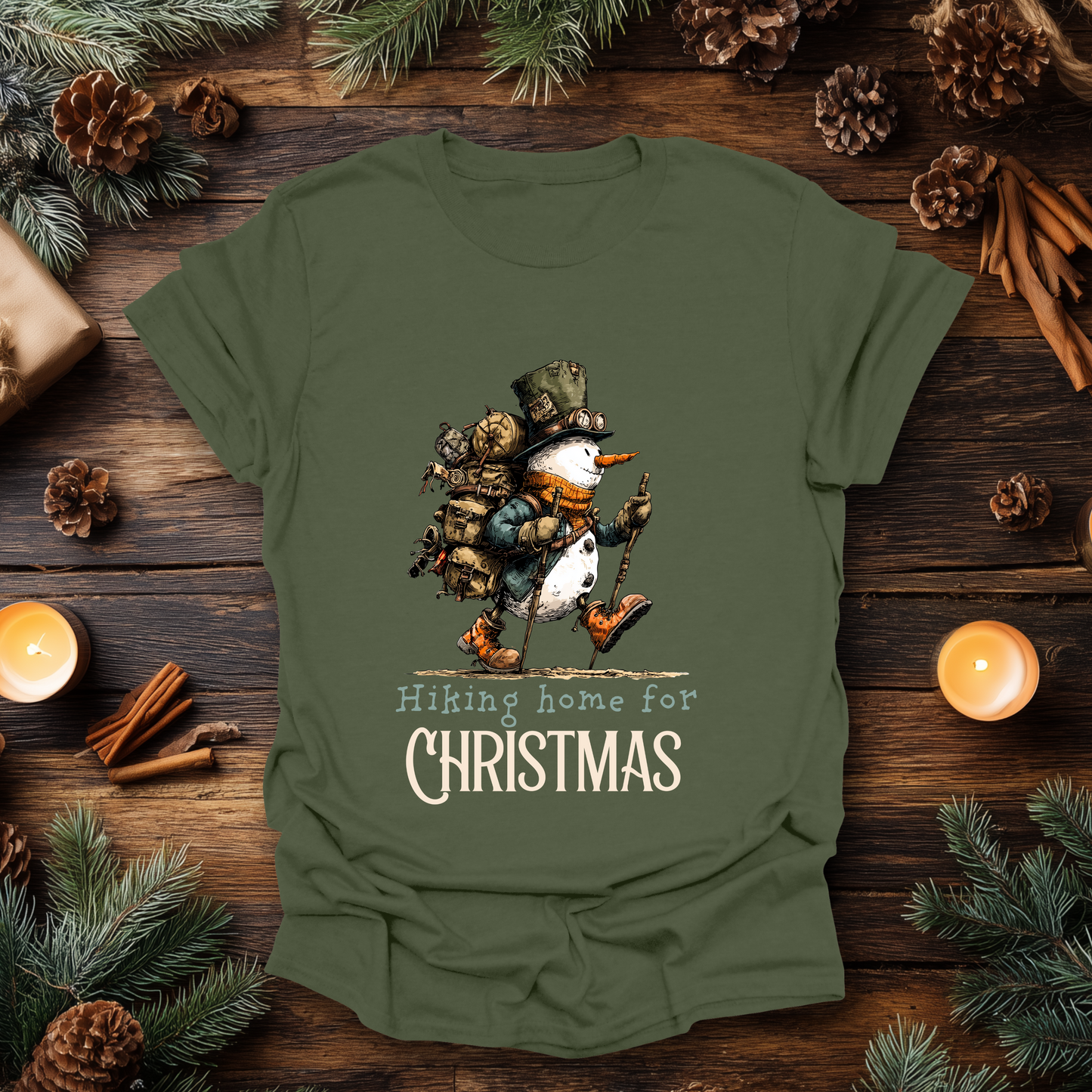 Home for Christmas Snowman T-Shirt