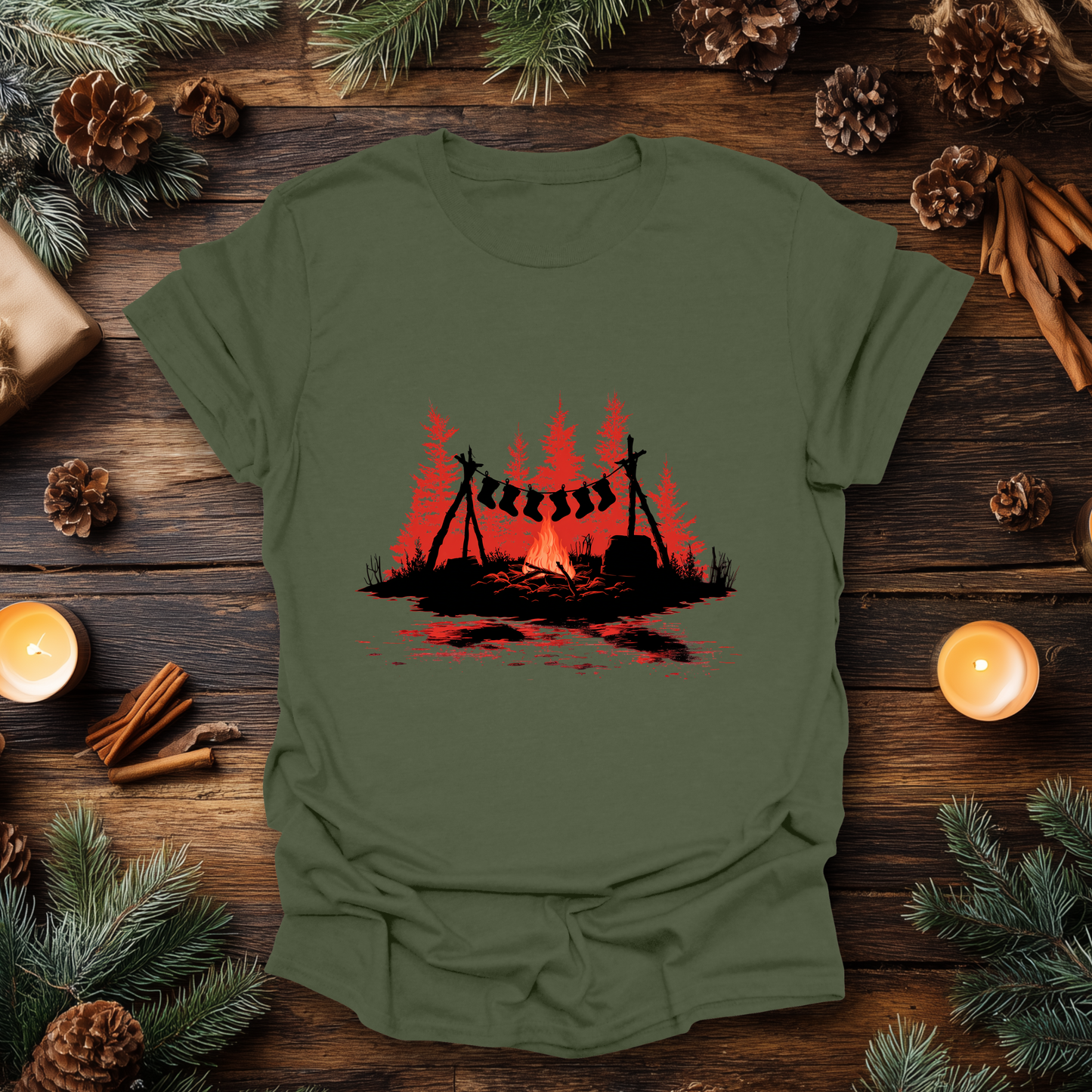 Campfire Christmas T-Shirt