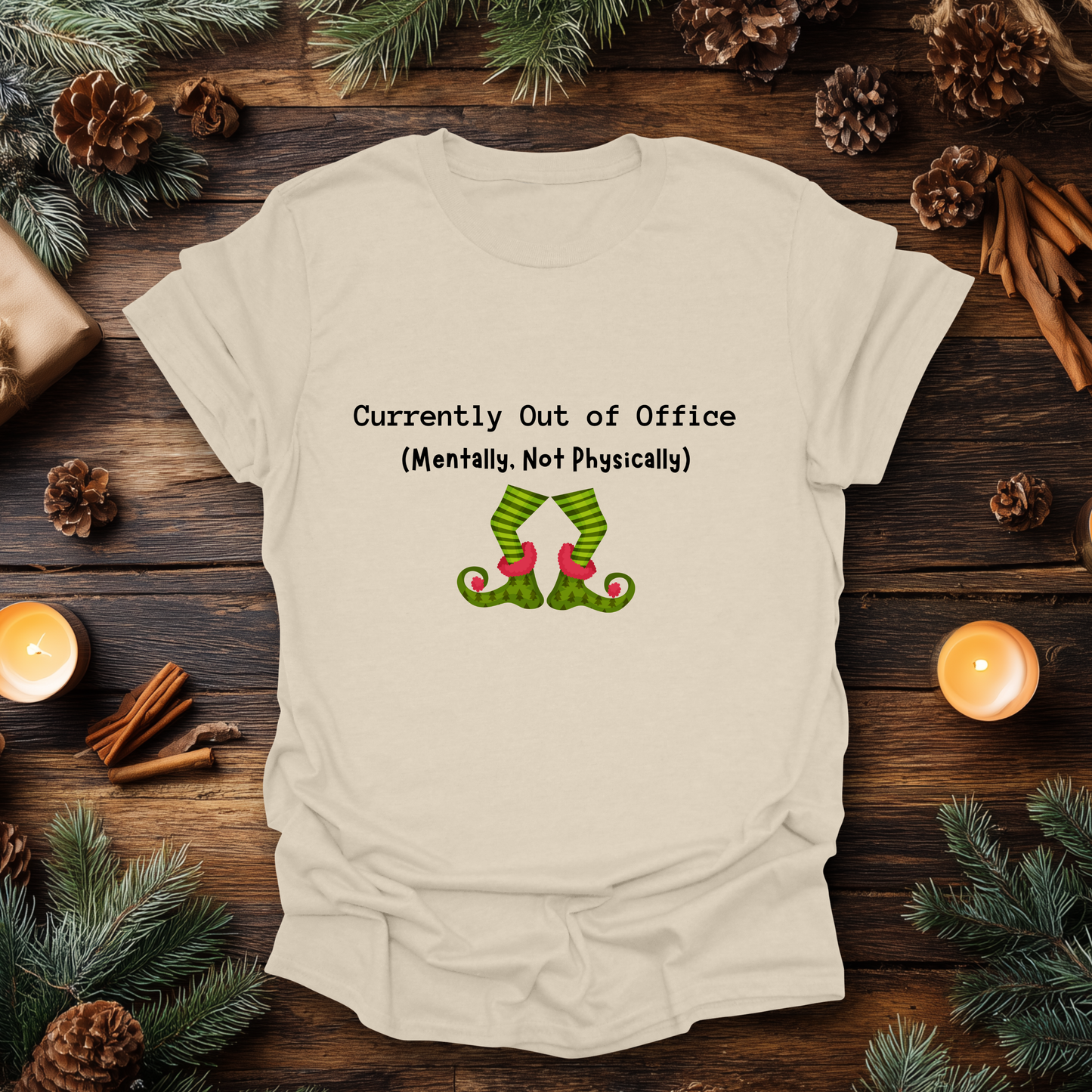 Out of Office (Mentally) Funny Christmas Tee T-Shirt