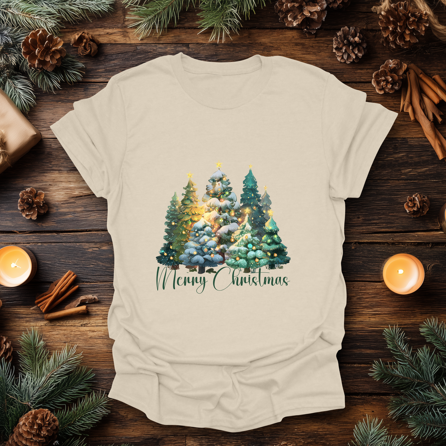 “Merry Christmas” Forest Tree T-Shirt