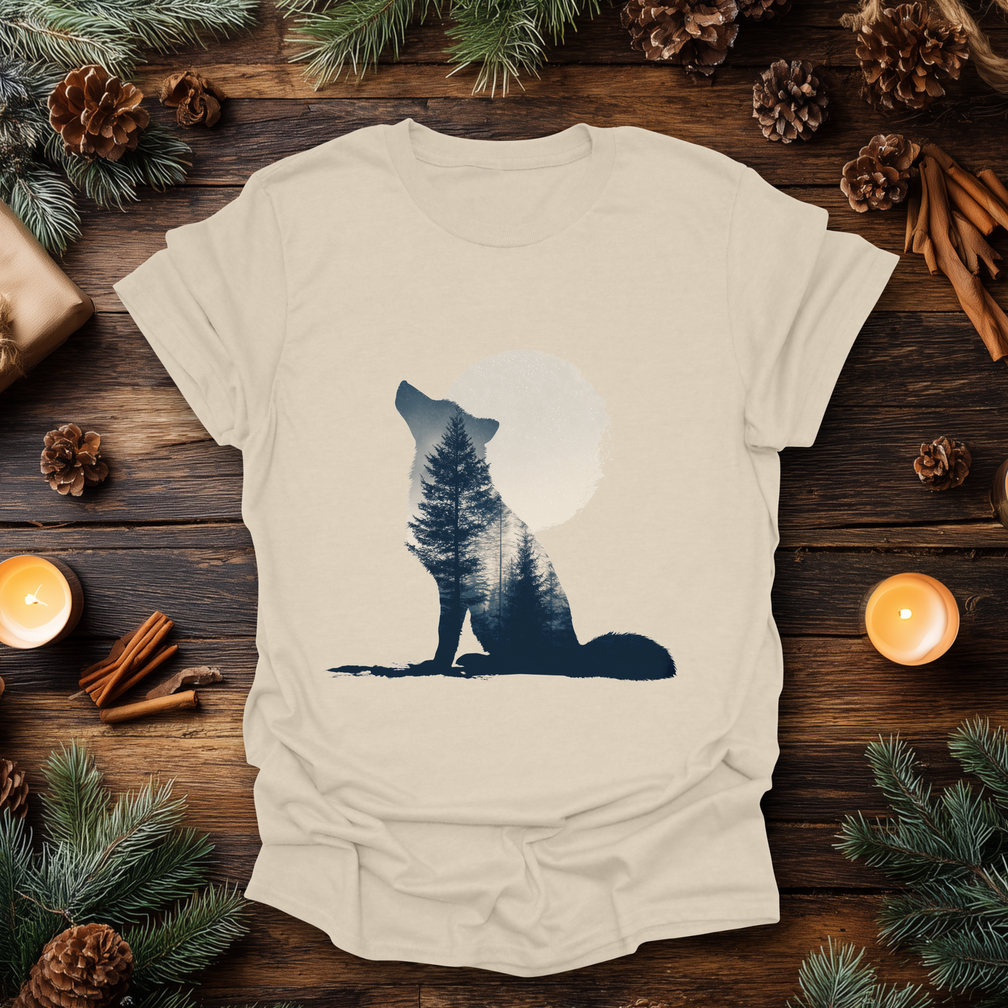 Moonlit Echo – Wolf & Wilderness T-Shirt