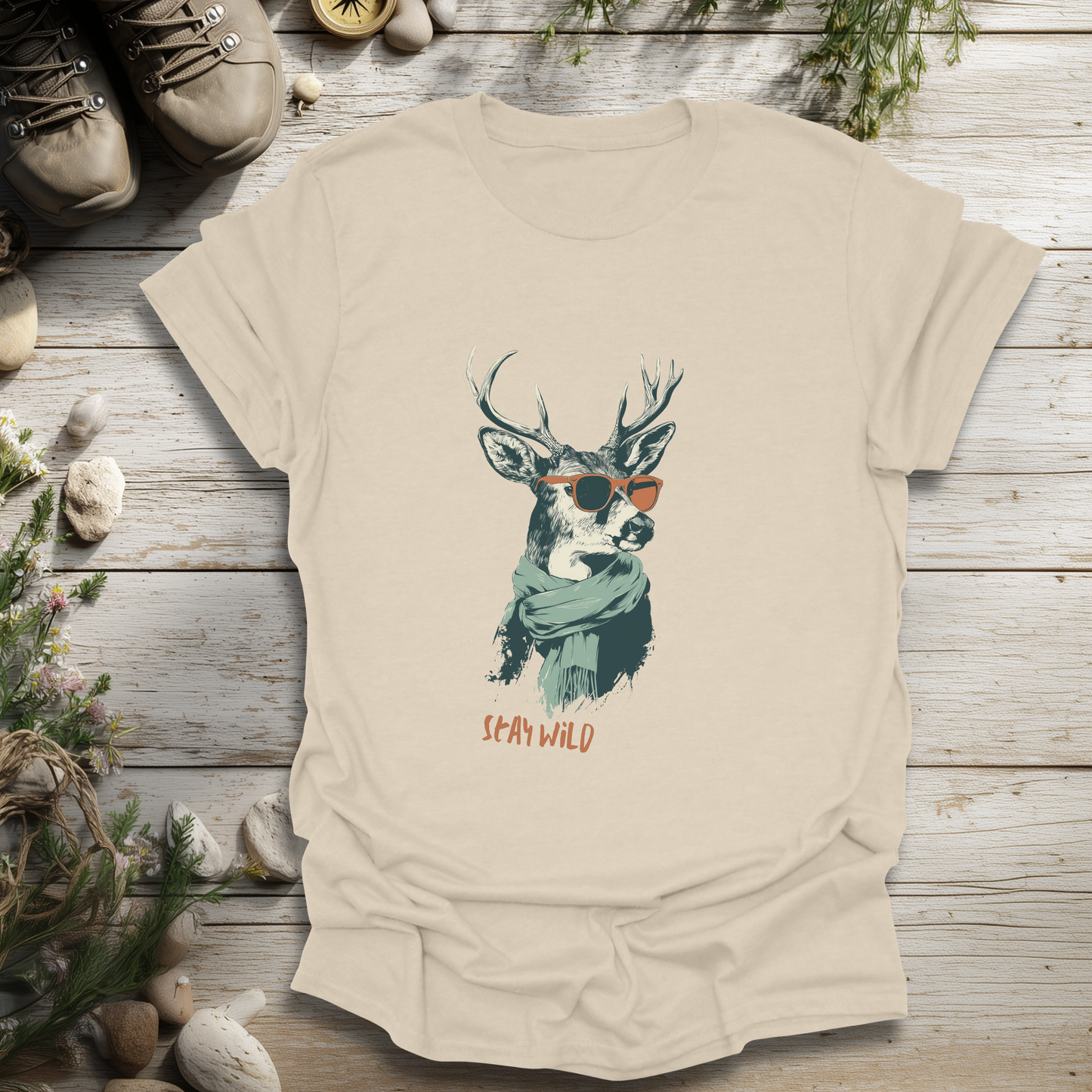 Stay Wild Deer Graphic T-Shirt