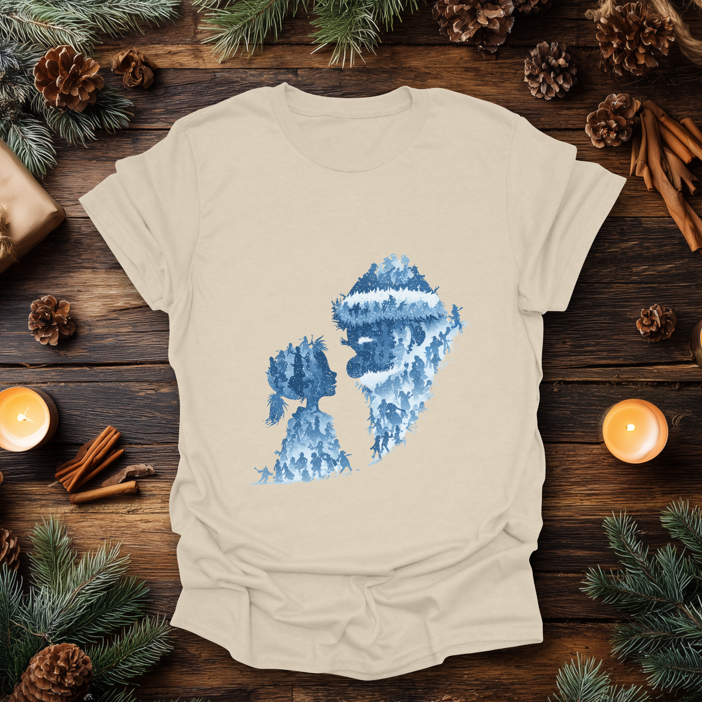 Santa & Child Silhouette – Holiday Magic T-Shirt