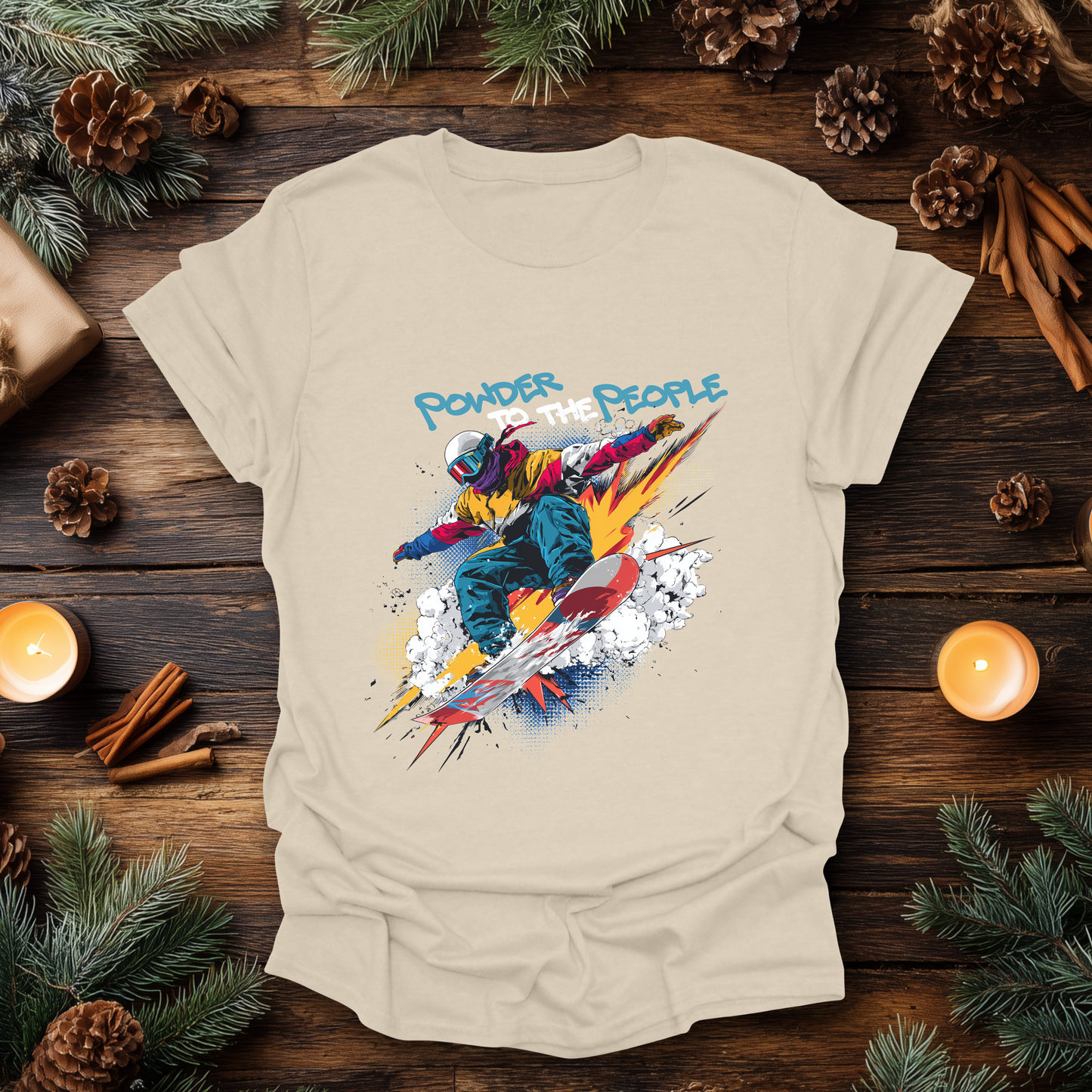 Powder to the People Snowboarding T-Shirt