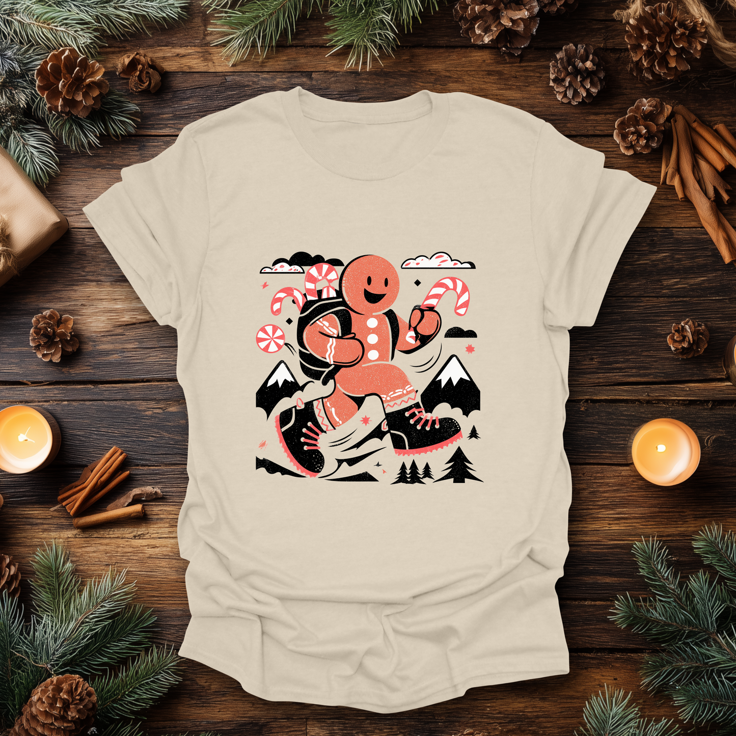 Trail Mix – Gingerbread Hiking Christmas T-Shirt