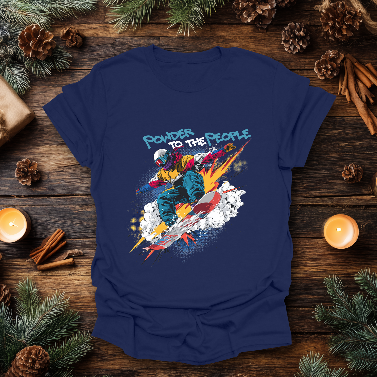 Powder to the People Snowboarding T-Shirt