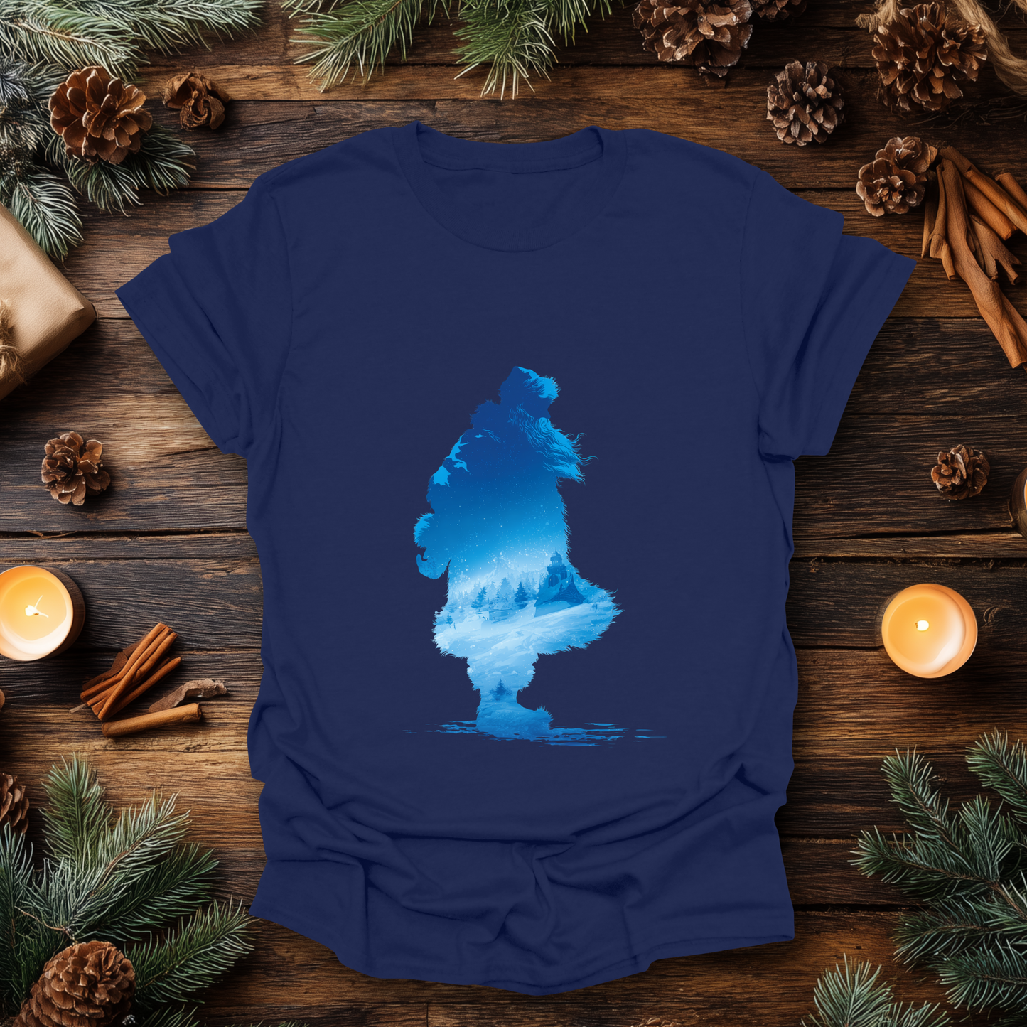 Santa’s Winter Village Silhouette T-Shirt