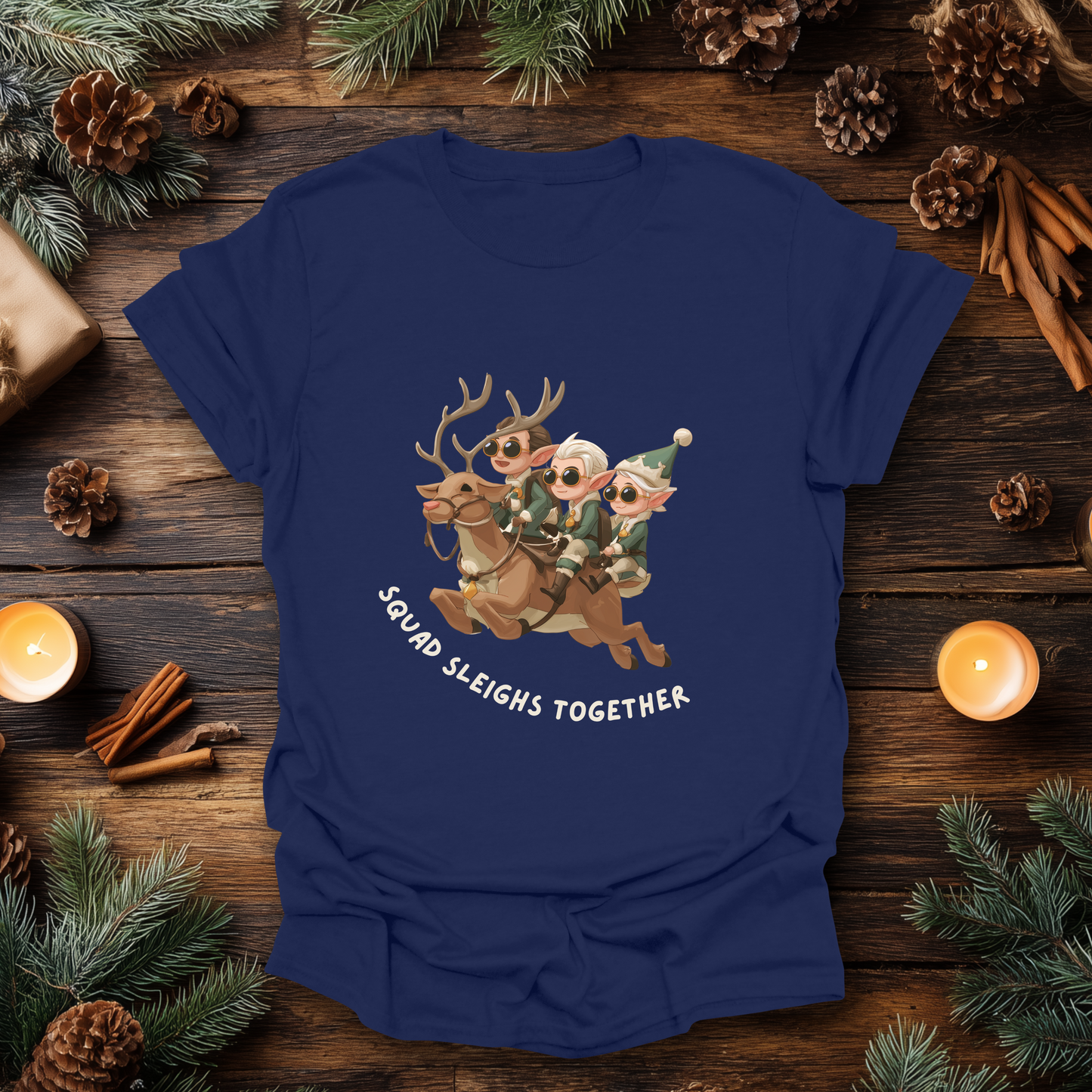Squad Sleighs Together Christmas T-Shirt