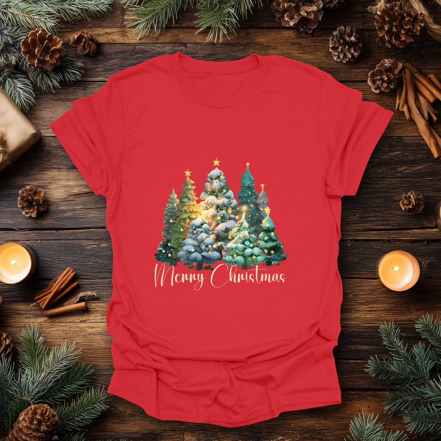 “Merry Christmas” Forest Tree T-Shirt