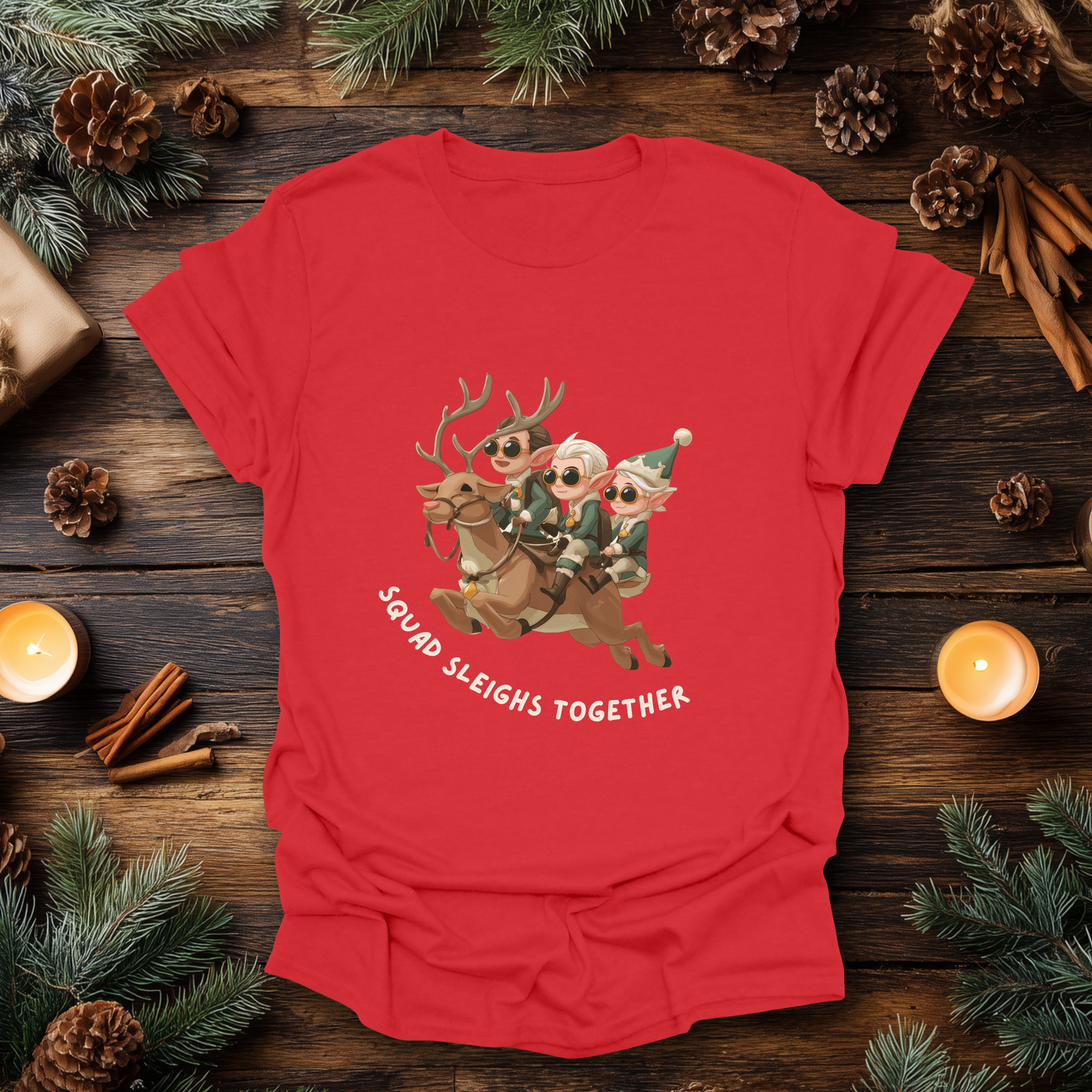 Squad Sleighs Together Christmas T-Shirt