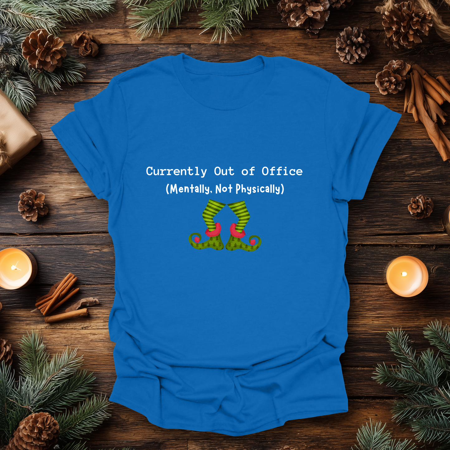 Out of Office (Mentally) Funny Christmas Tee T-Shirt