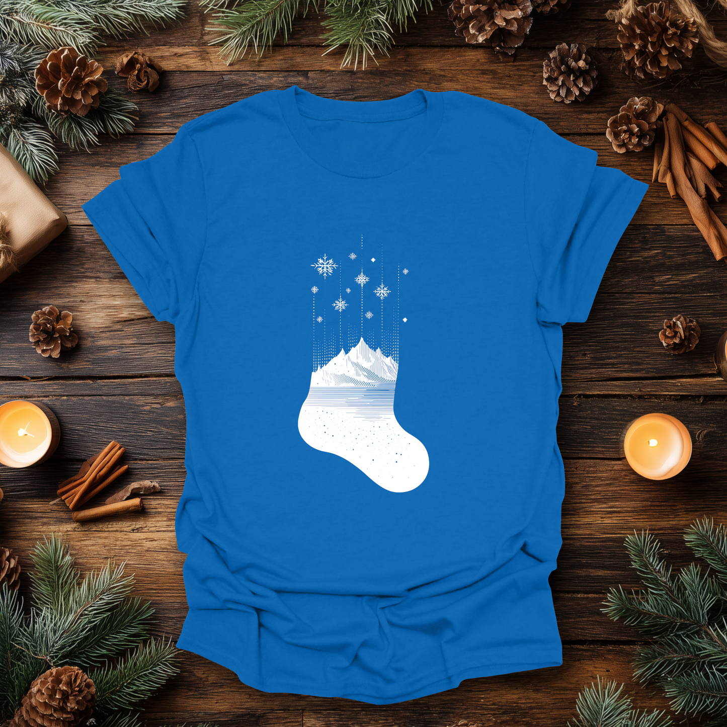 Alpine Christmas Stocking T-Shirt