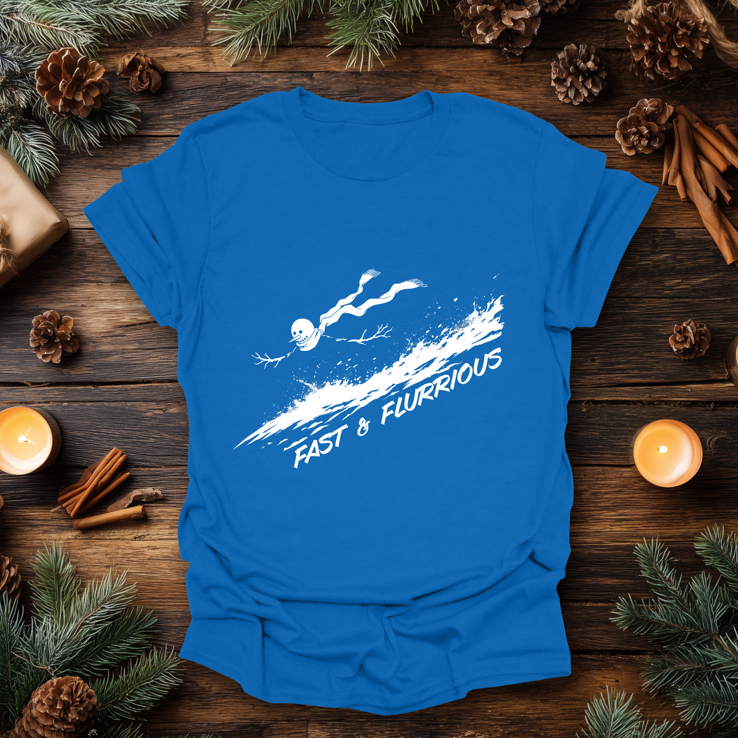Fast & Flurrious Christmas Snowman T-Shirt