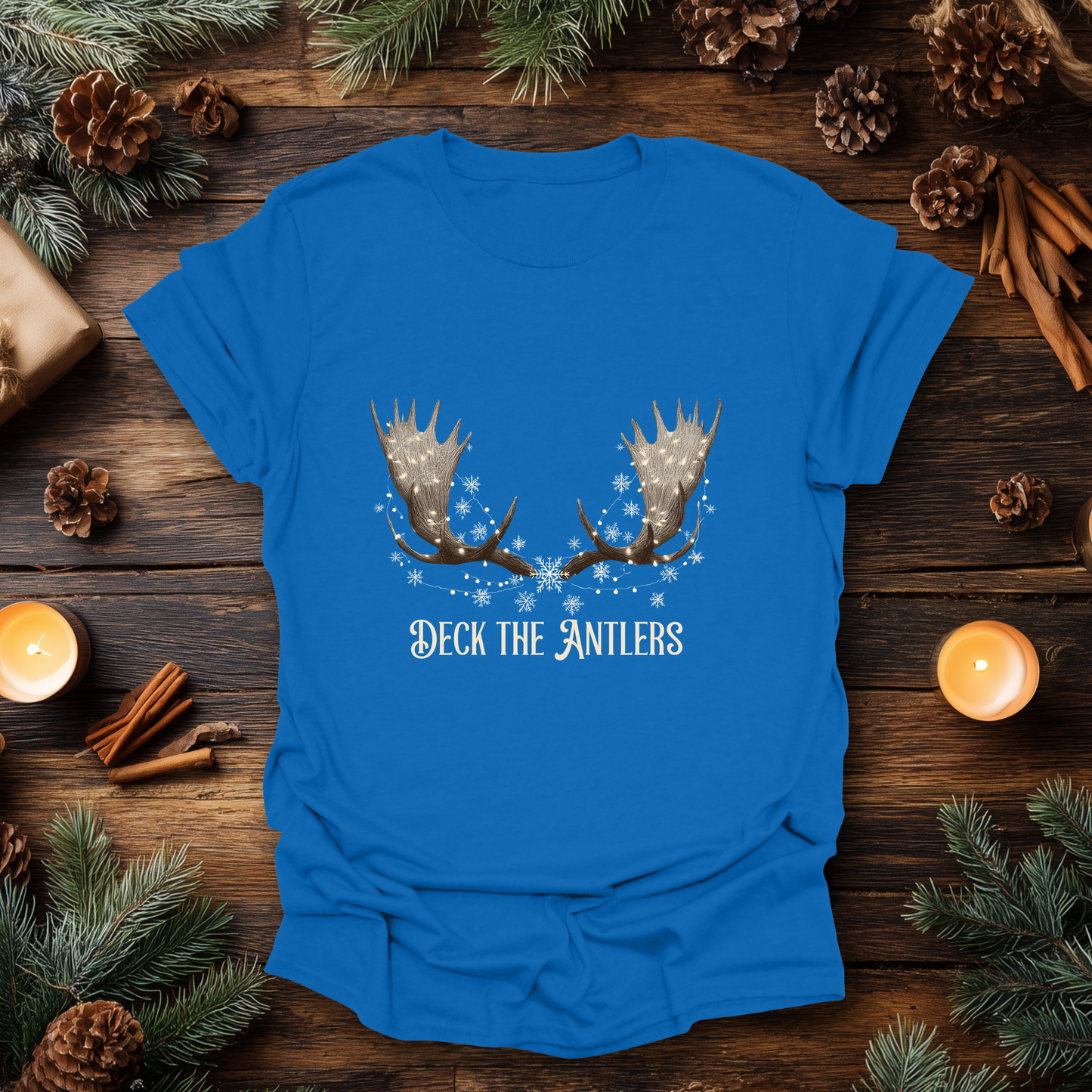 “Deck the Antlers” Christmas T-Shirt