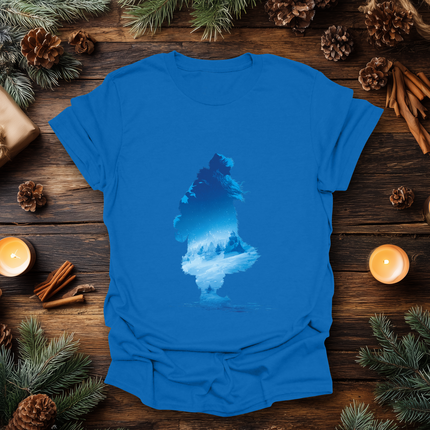 Santa’s Winter Village Silhouette T-Shirt
