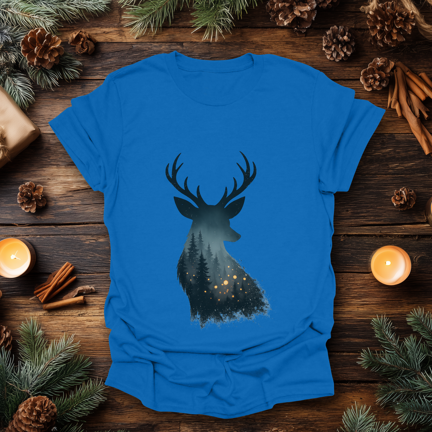 Enchanted Forest Deer Silhouette T-Shirt
