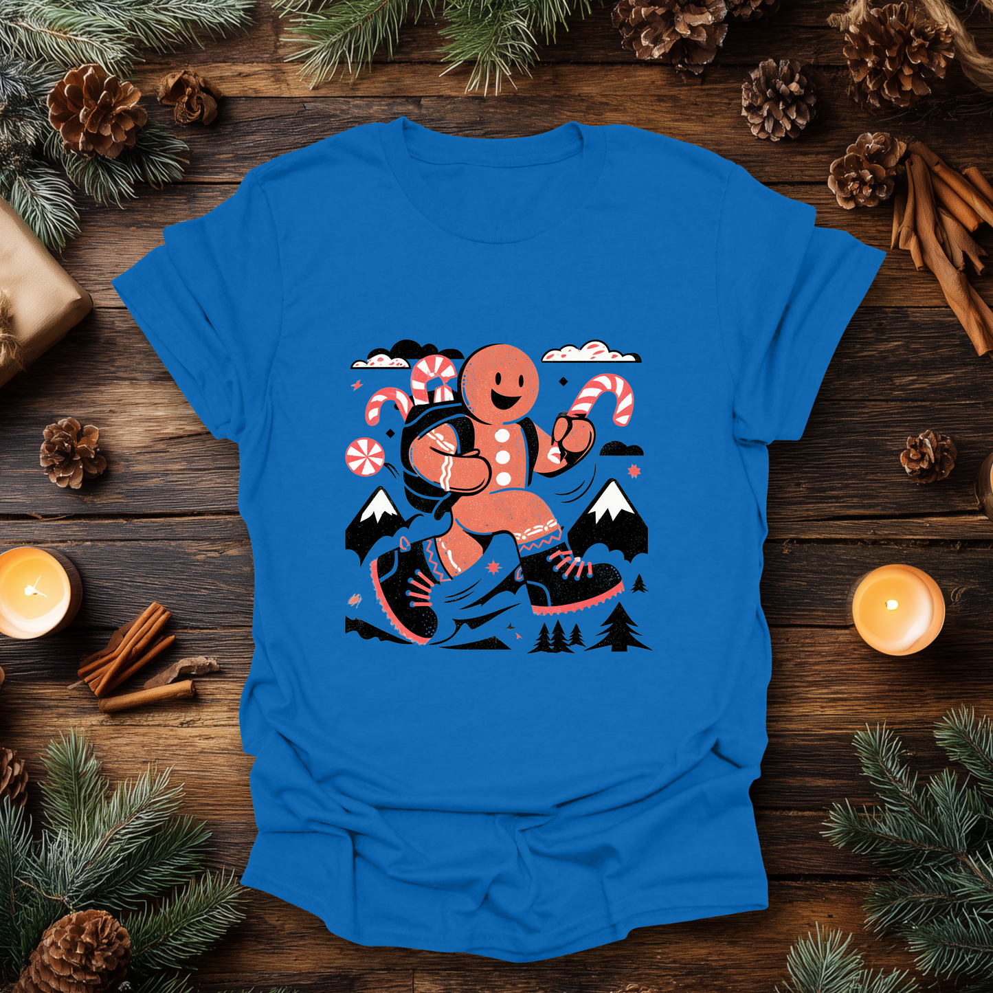 Trail Mix – Gingerbread Hiking Christmas T-Shirt