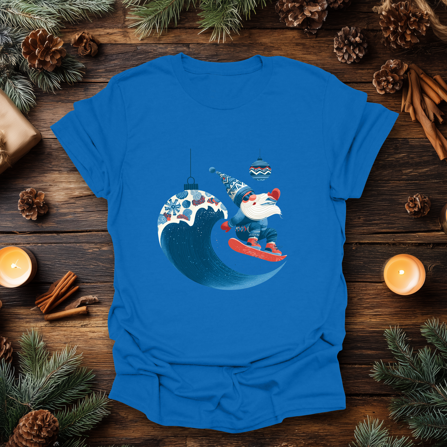 Surf’s Up Santa Gnome T-Shirt