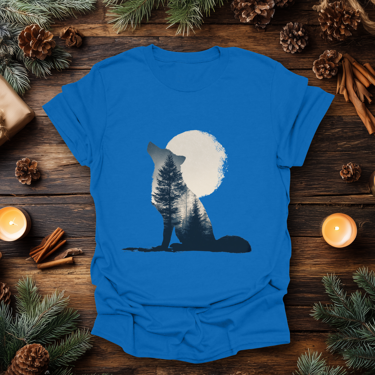 Moonlit Echo – Wolf & Wilderness T-Shirt