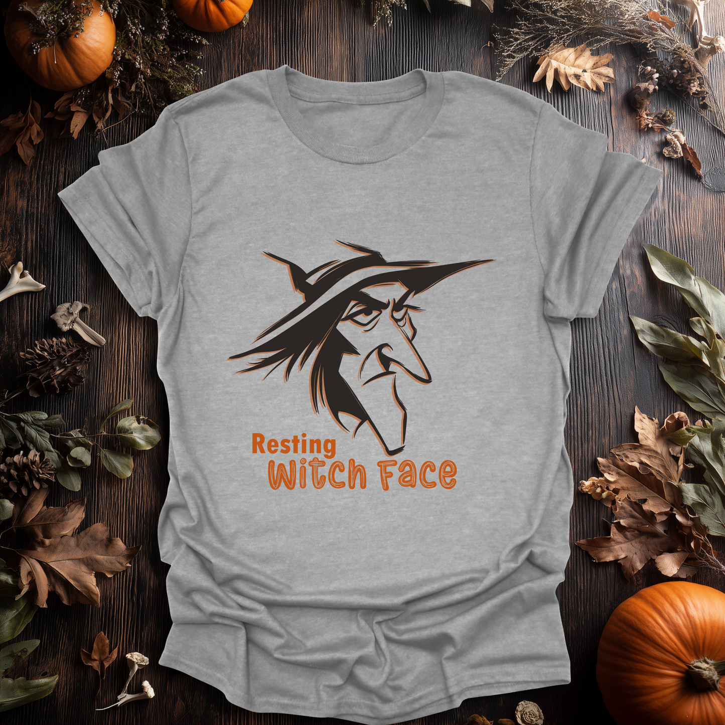 Resting Witch Face Halloween T-Shirt