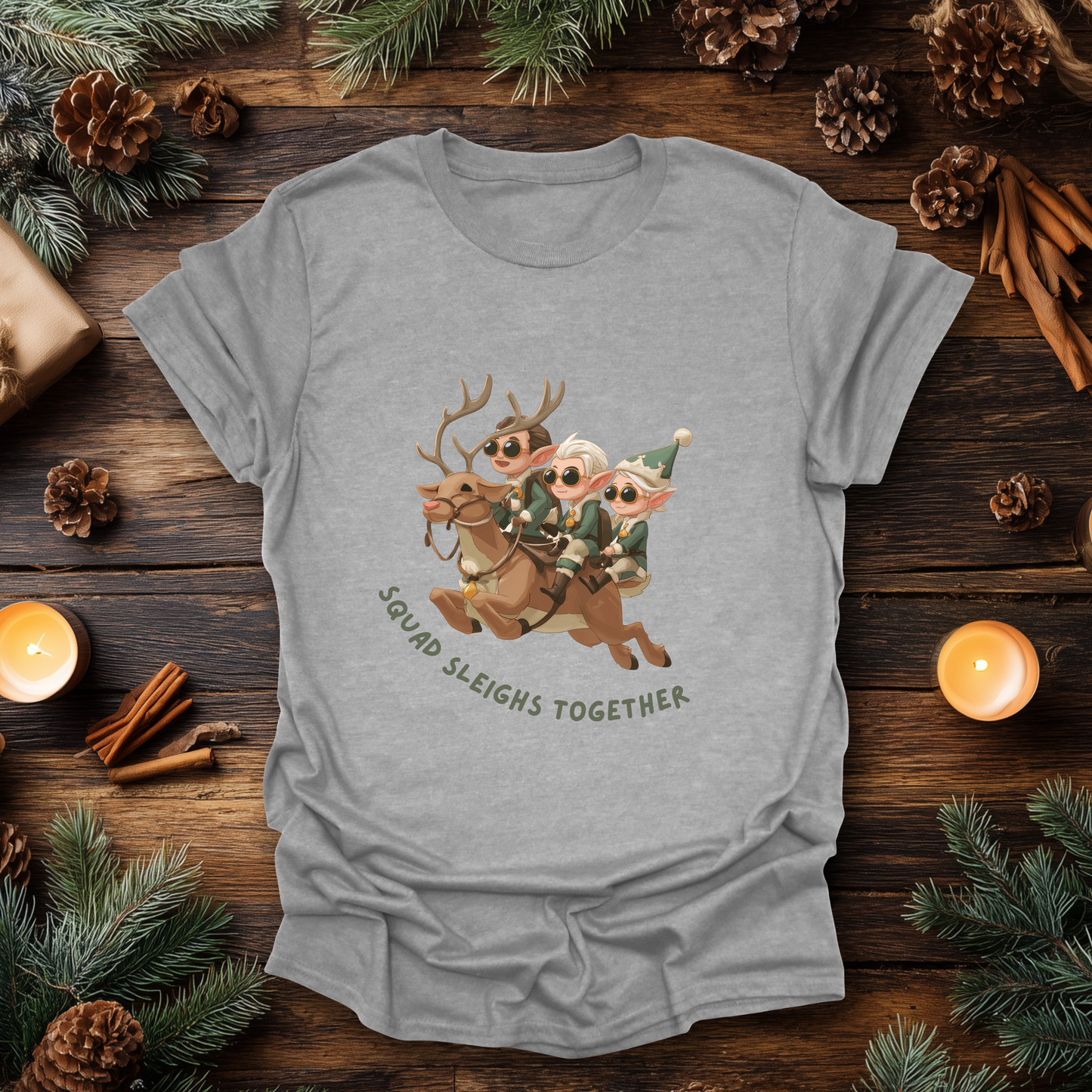 Squad Sleighs Together Christmas T-Shirt