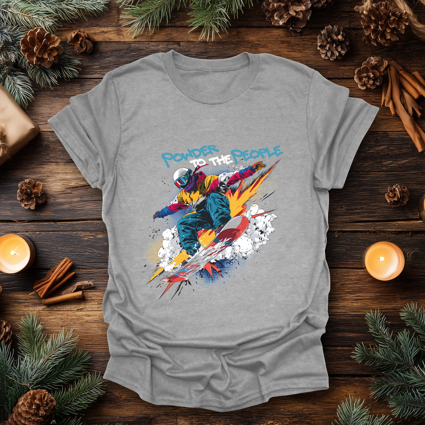Powder to the People Snowboarding T-Shirt
