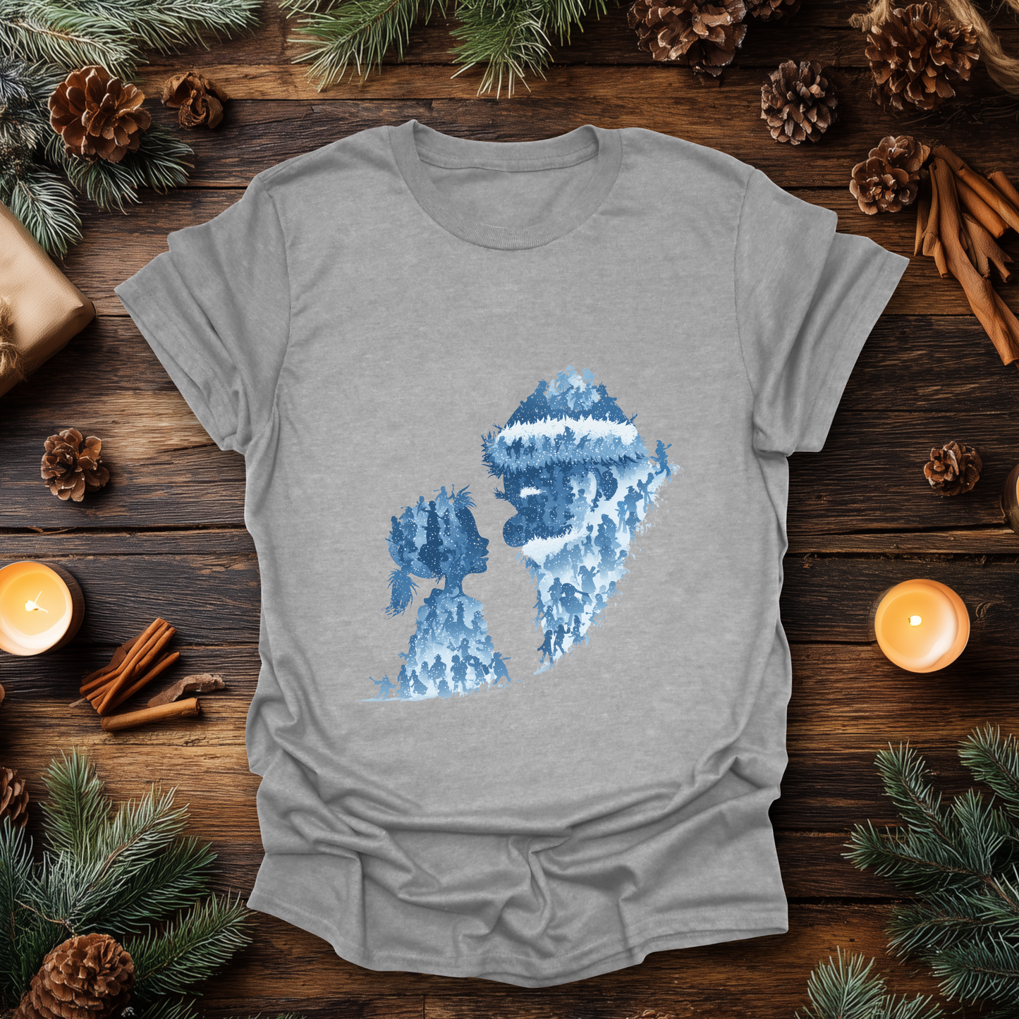Santa & Child Silhouette – Holiday Magic T-Shirt