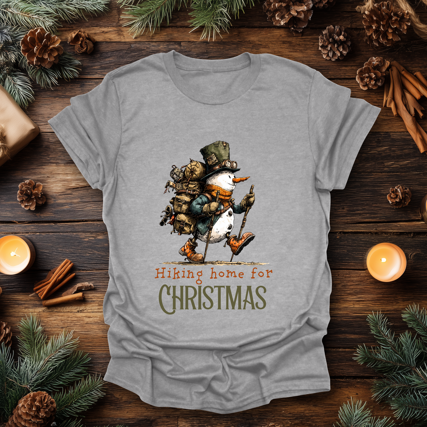 Home for Christmas Snowman T-Shirt