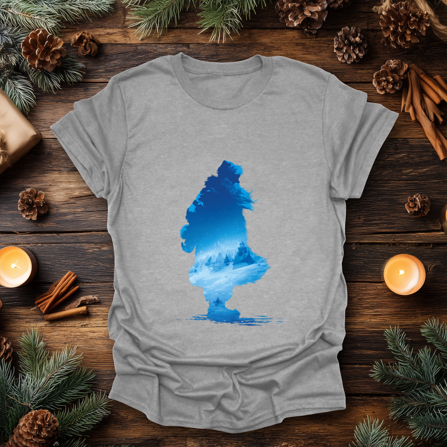 Santa’s Winter Village Silhouette T-Shirt