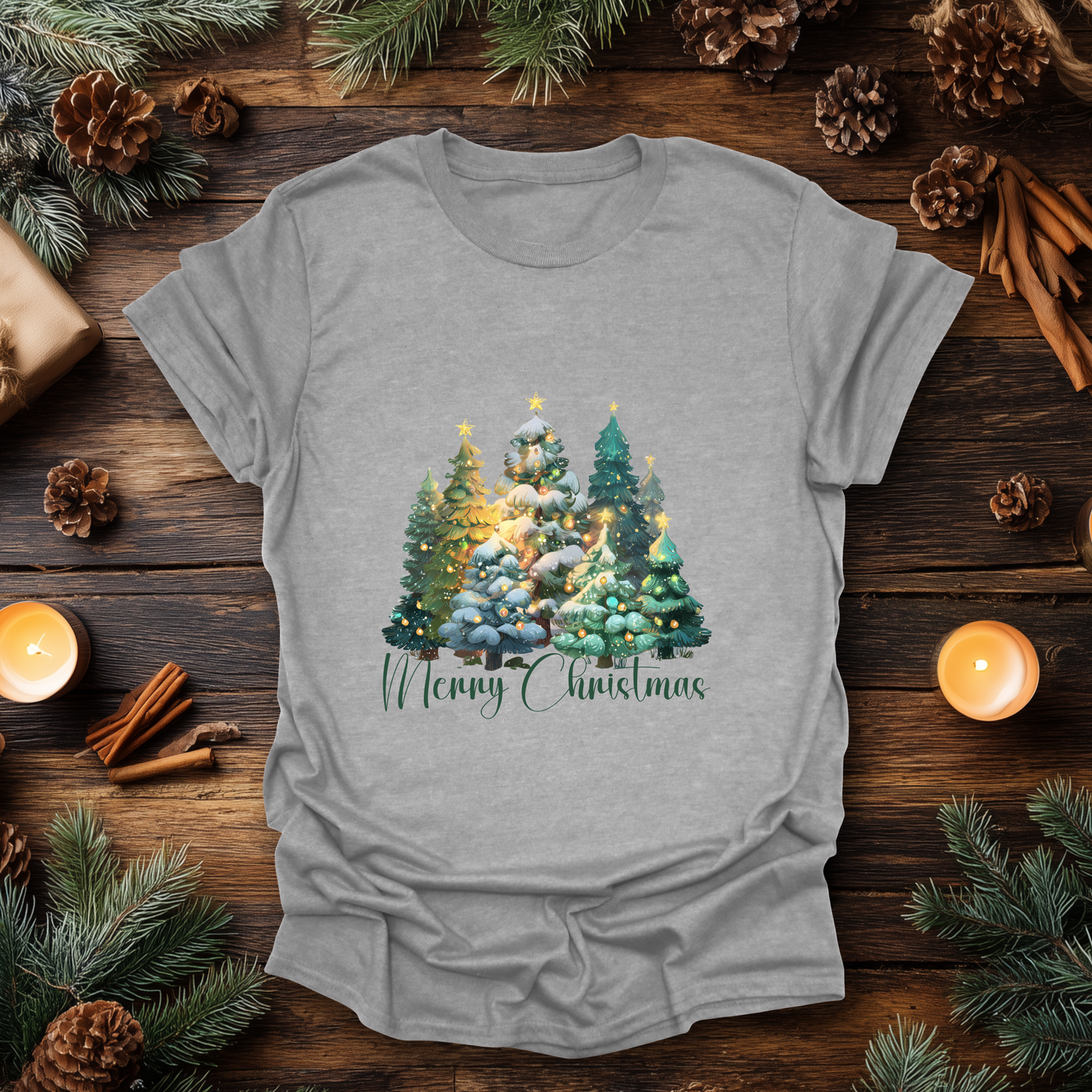 “Merry Christmas” Forest Tree T-Shirt