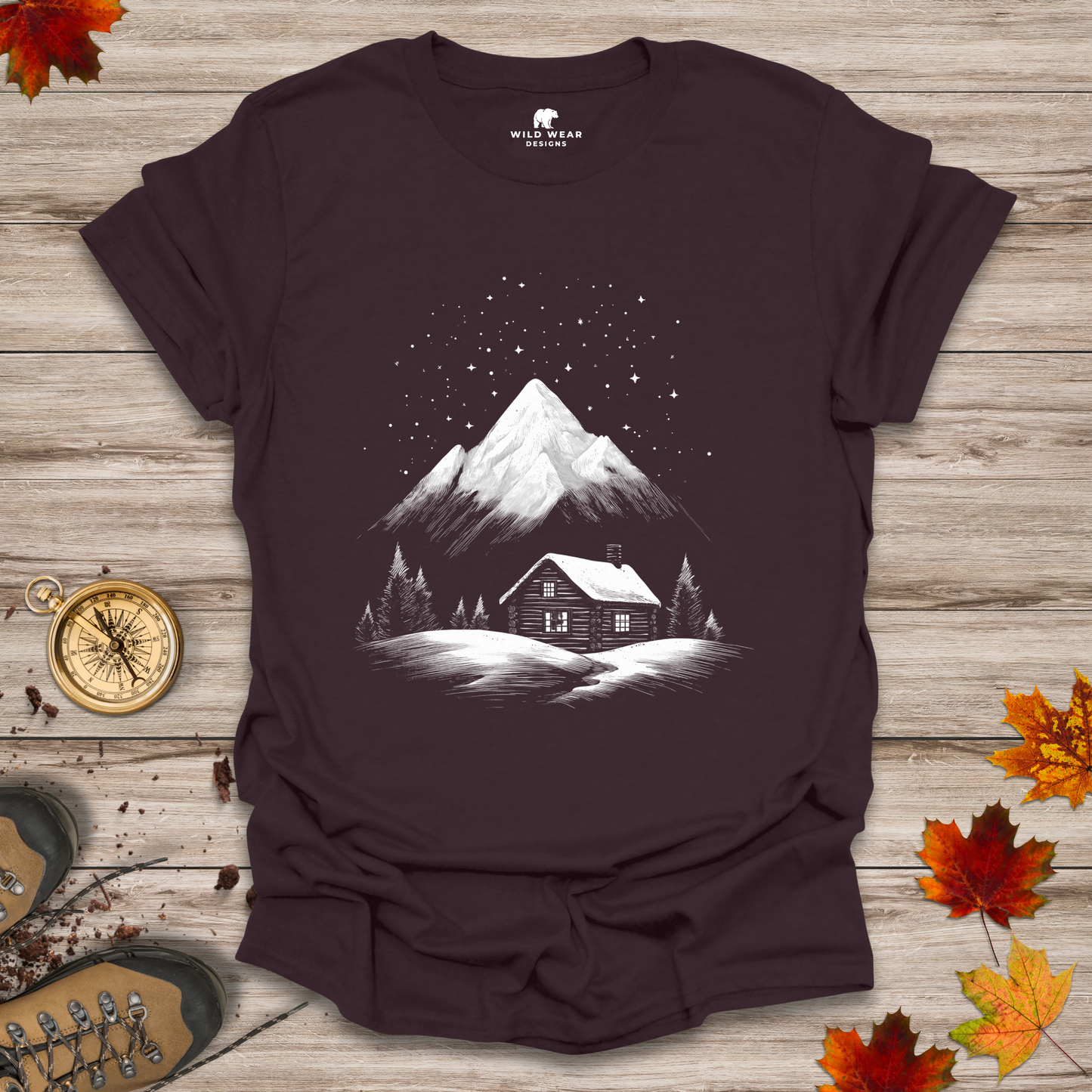 Starry Peaks Cabin T-Shirt