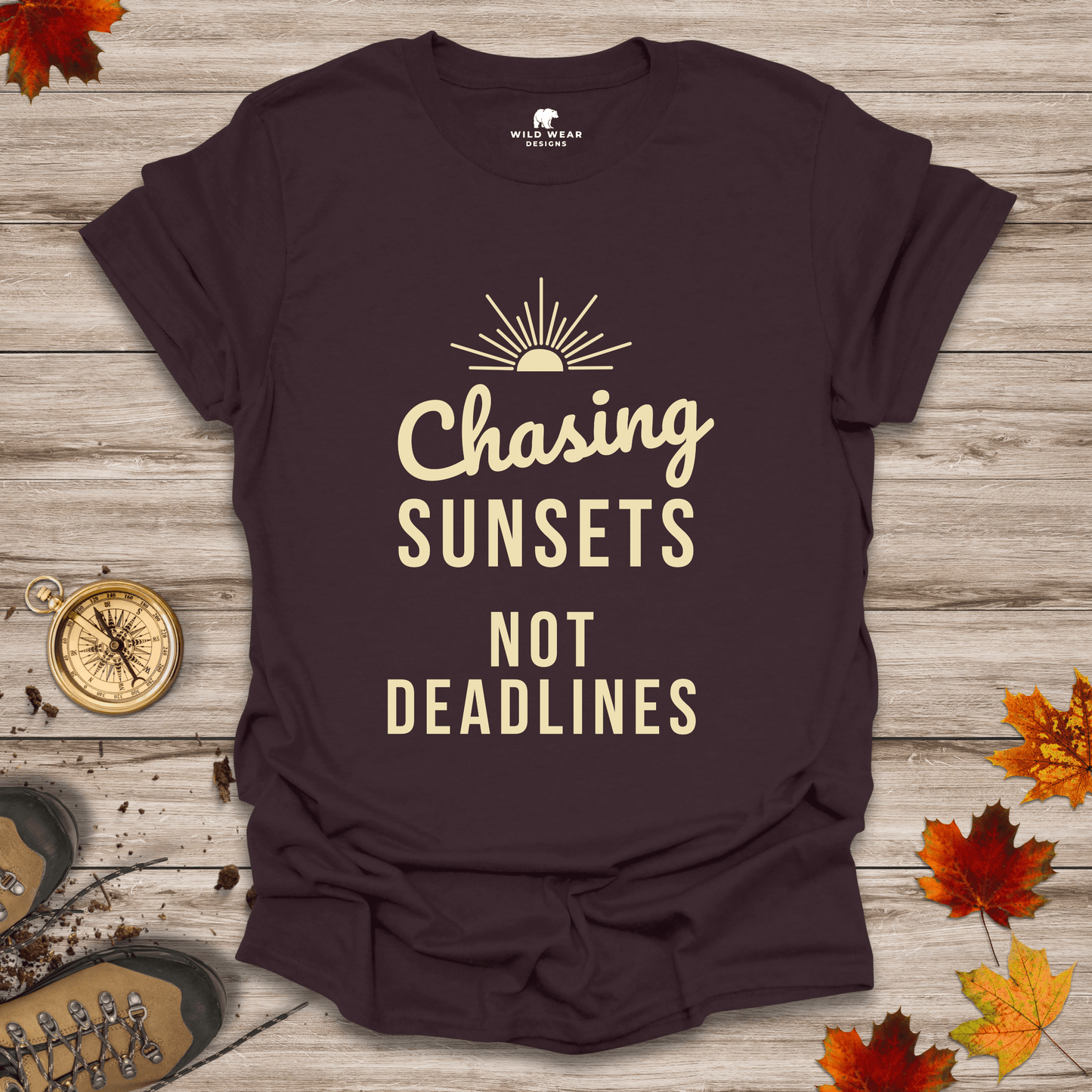 Chasing Sunsets, Not Deadlines T-Shirt