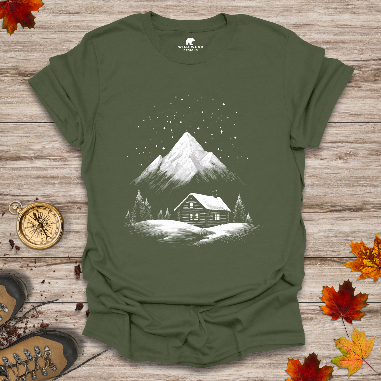 Starry Peaks Cabin T-Shirt