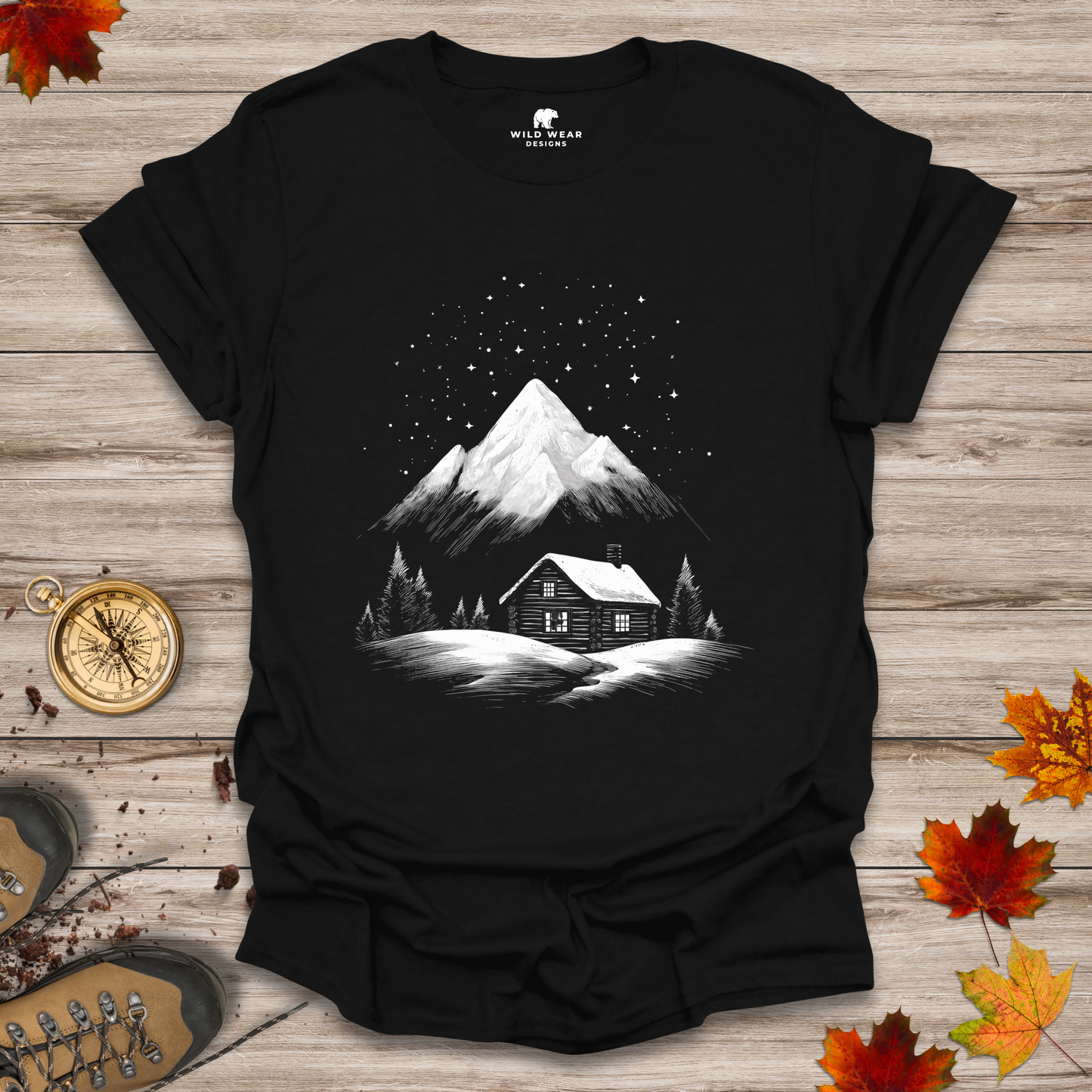 Starry Peaks Cabin T-Shirt