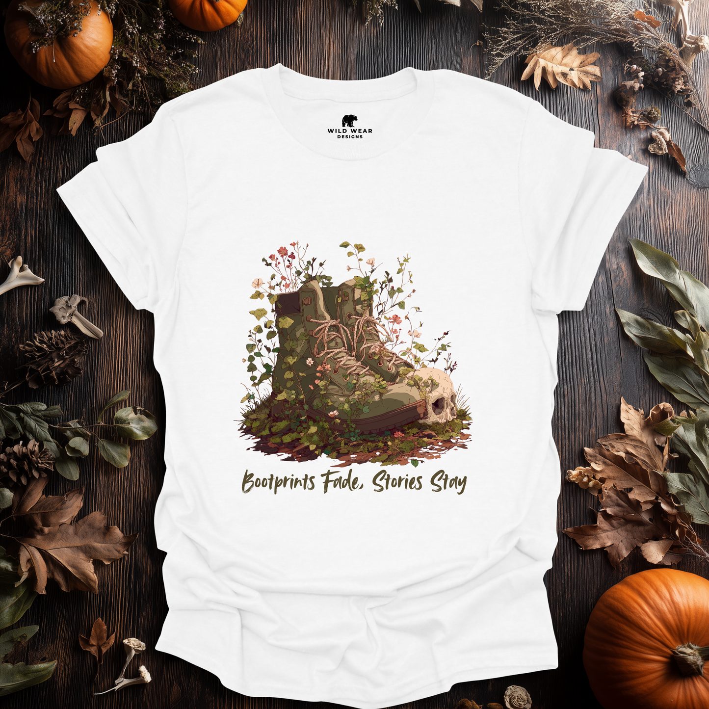 Bootprints Fade, Stories Stay T-Shirt
