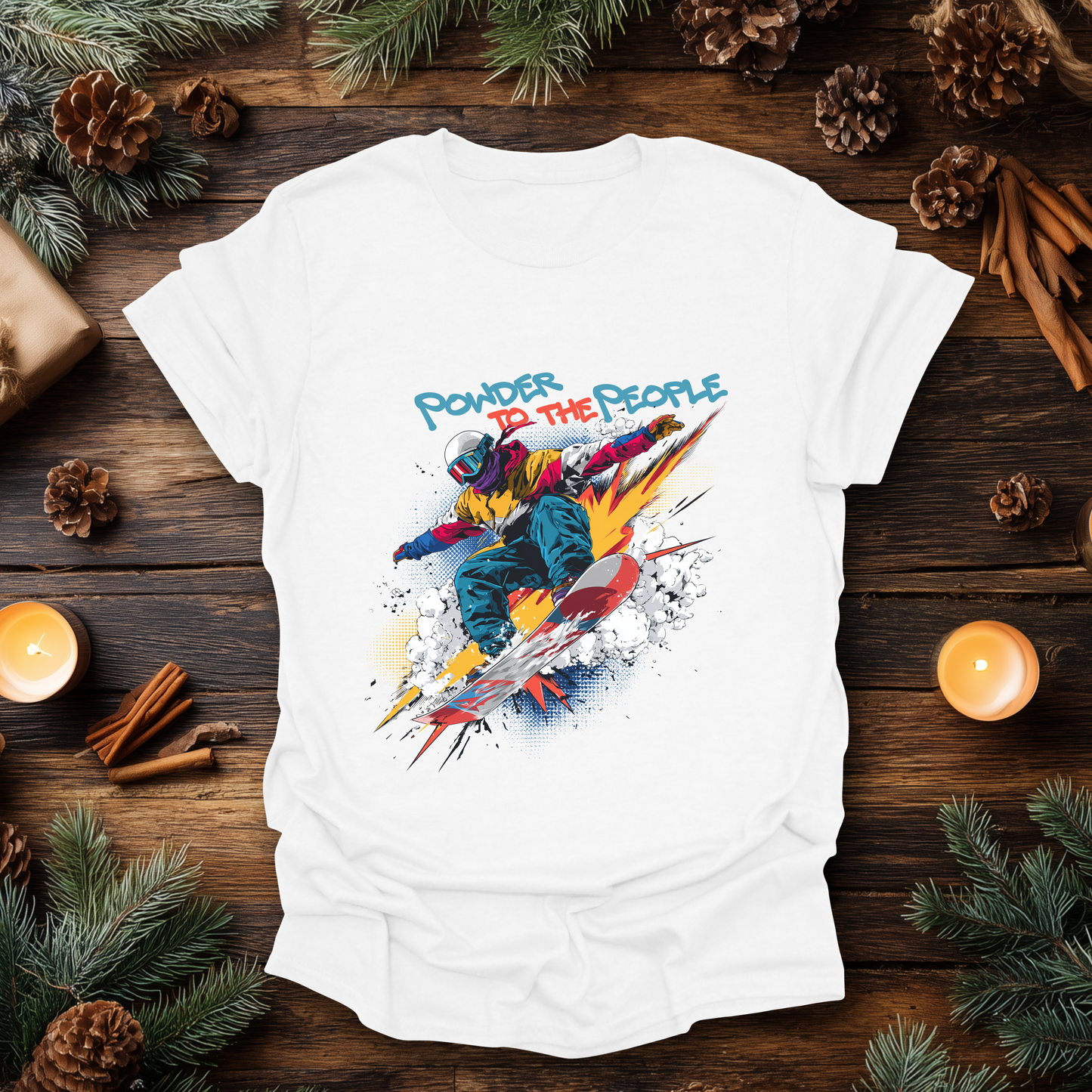 Powder to the People Snowboarding T-Shirt