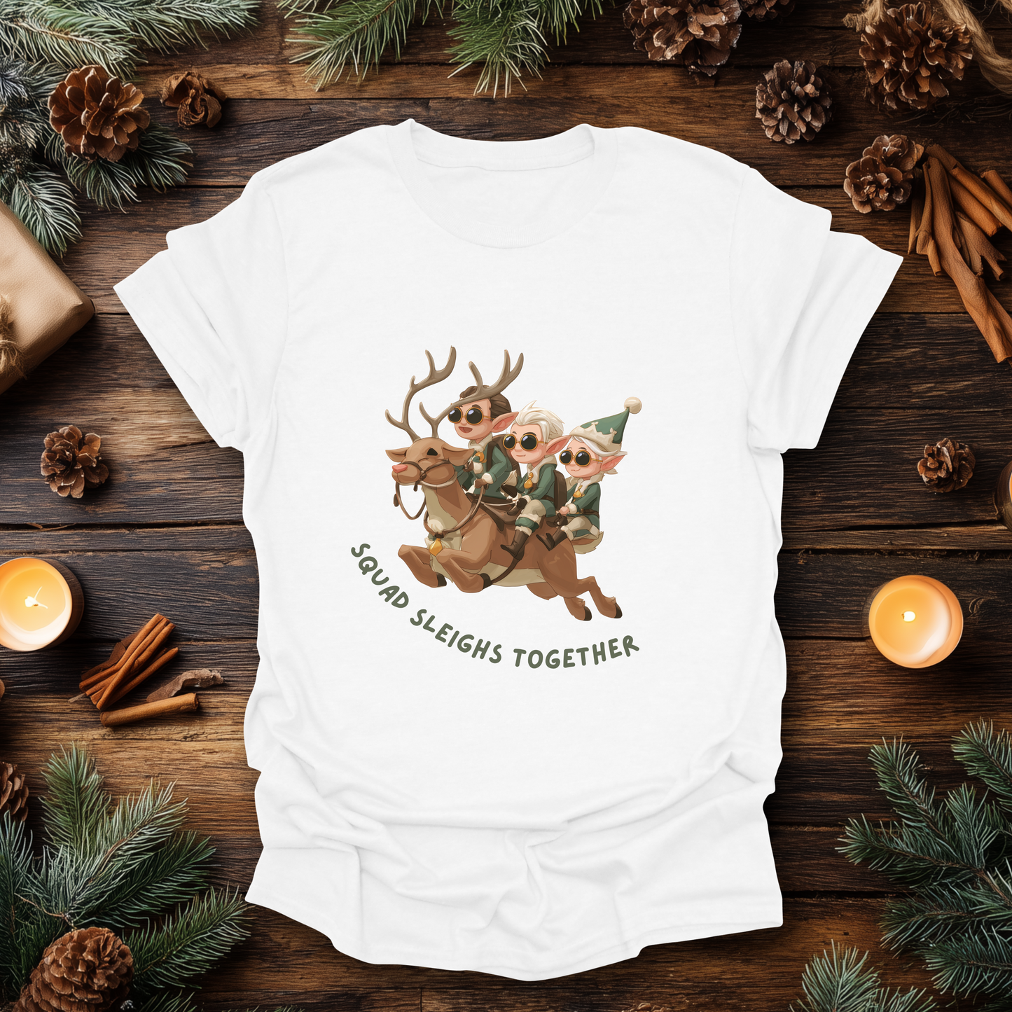 Squad Sleighs Together Christmas T-Shirt