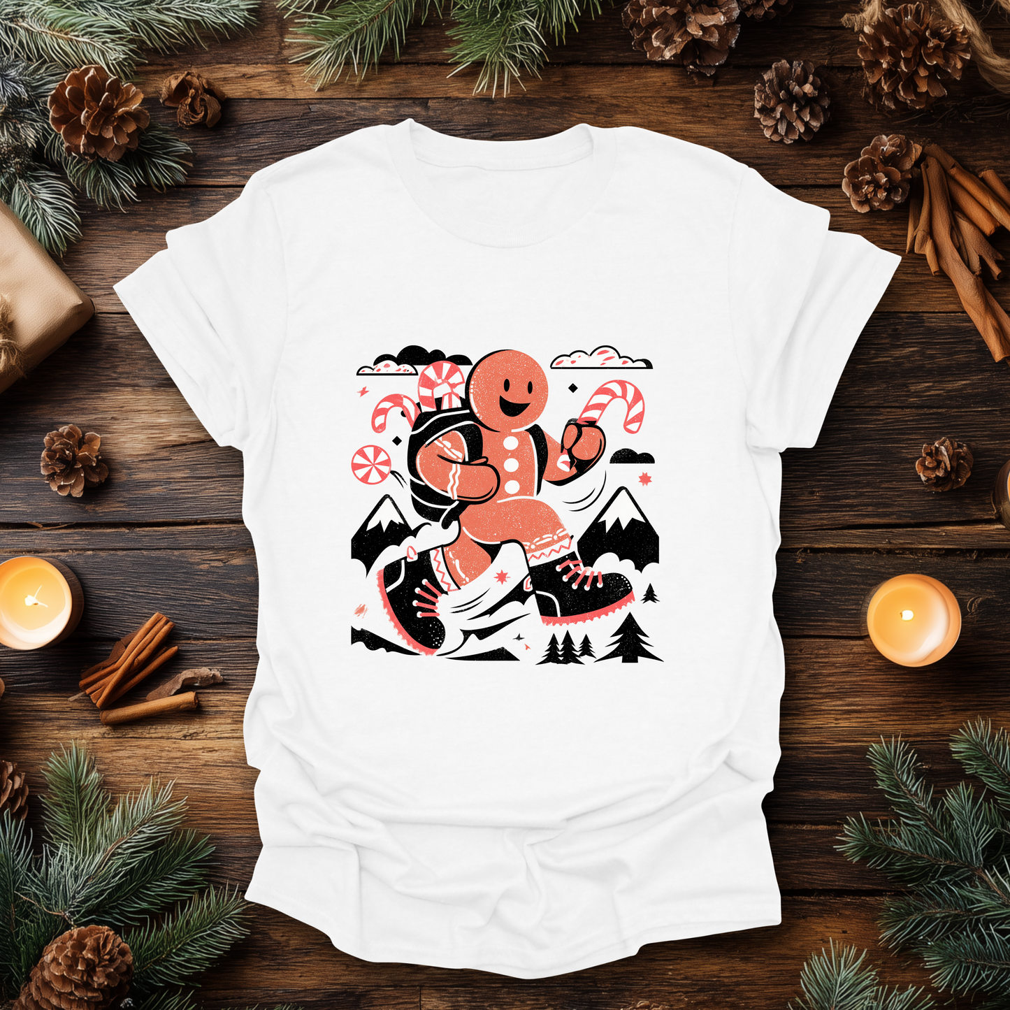 Trail Mix – Gingerbread Hiking Christmas T-Shirt