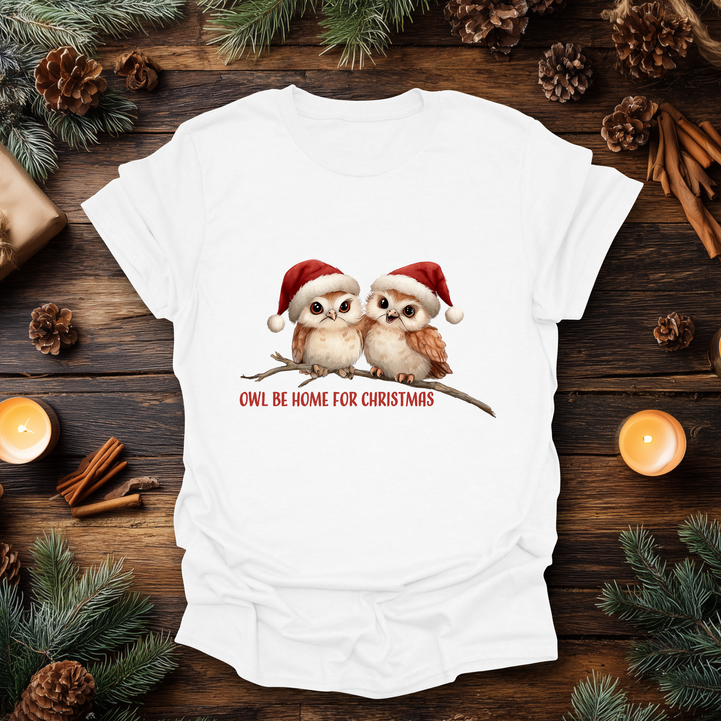 Owl Be Home for Christmas T-Shirt
