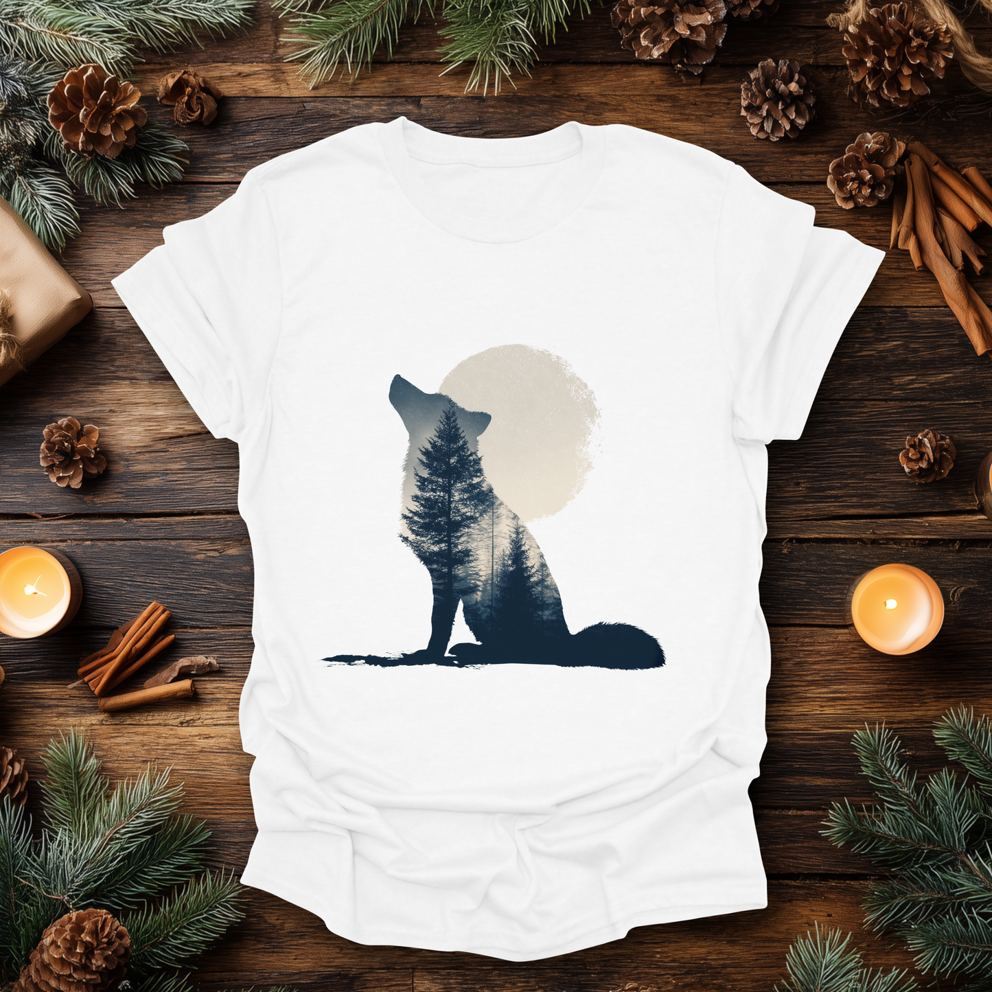 Moonlit Echo – Wolf & Wilderness T-Shirt