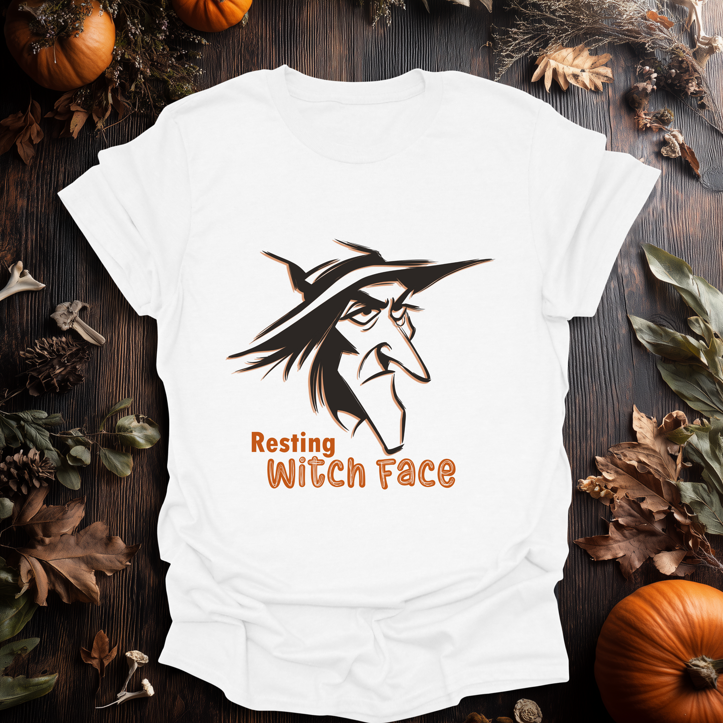 Resting Witch Face Halloween T-Shirt