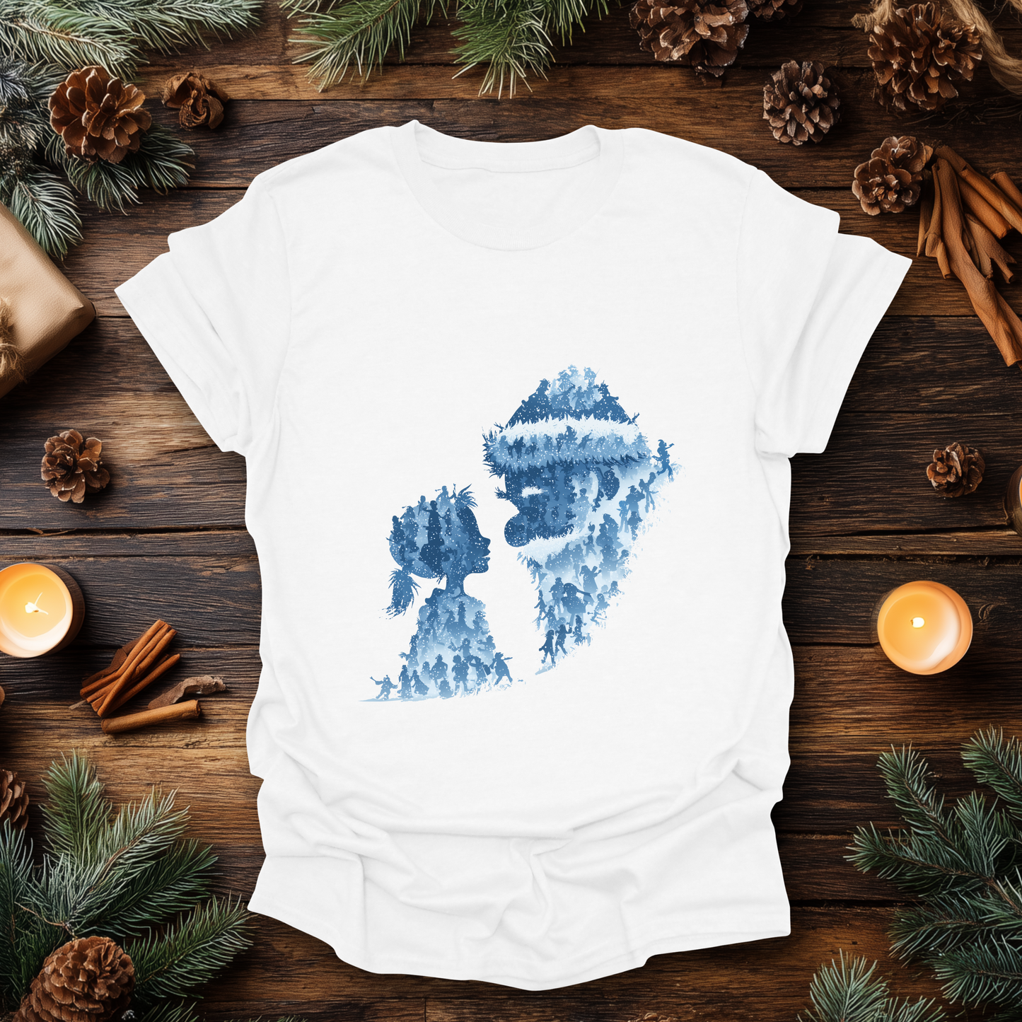 Santa & Child Silhouette – Holiday Magic T-Shirt