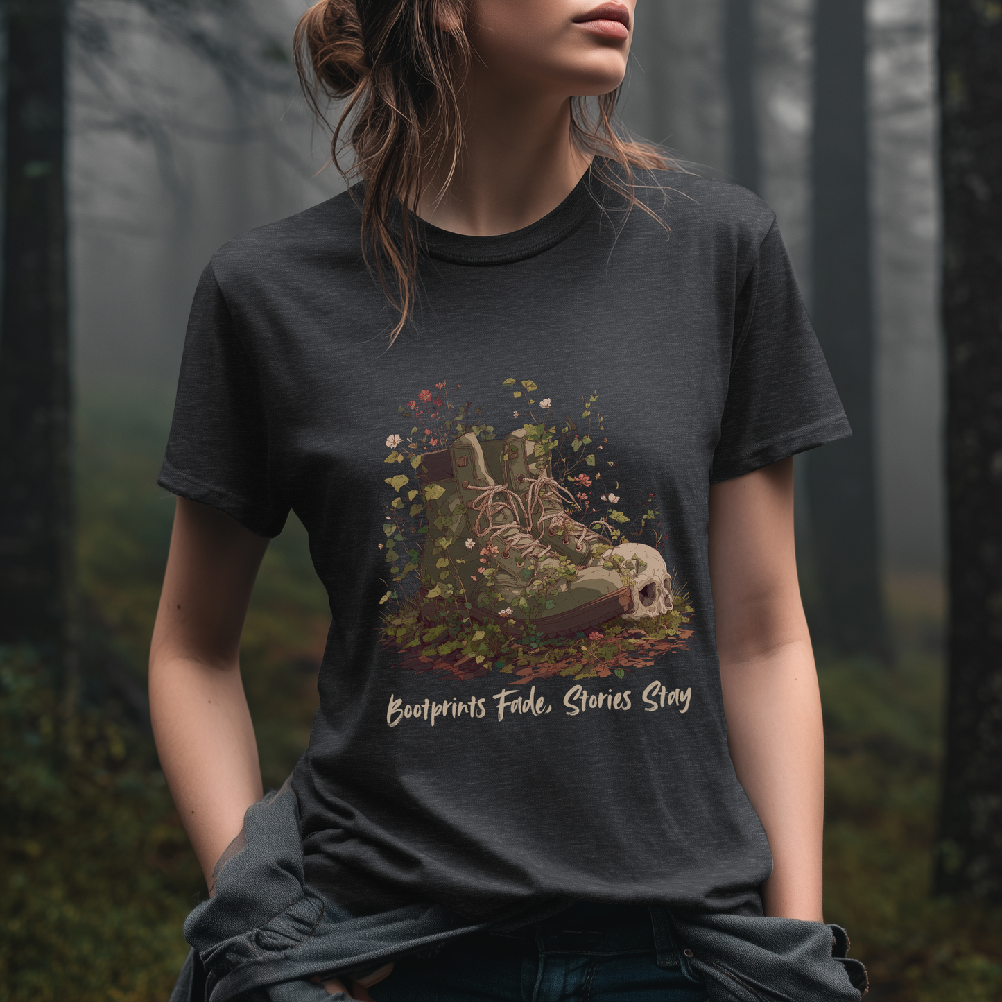Bootprints Fade, Stories Stay T-Shirt