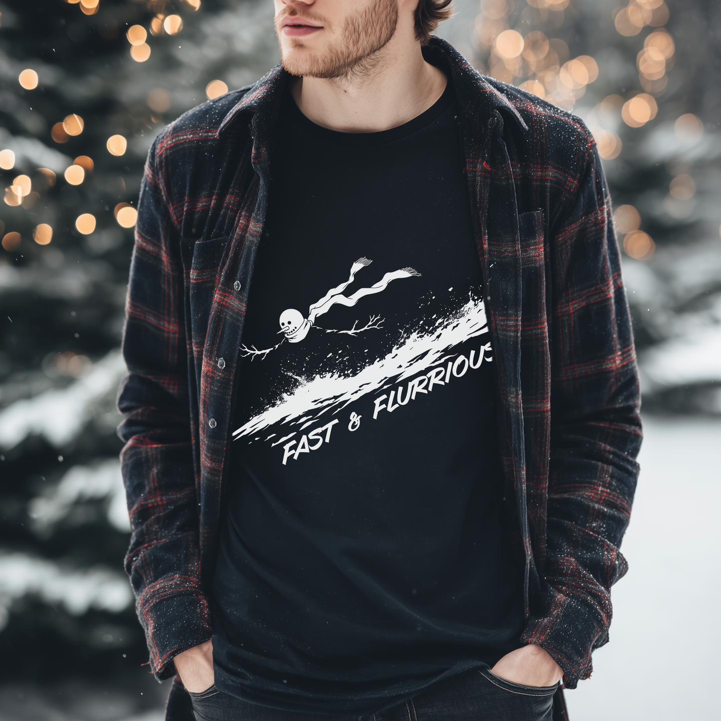 Fast & Flurrious Christmas Snowman T-Shirt