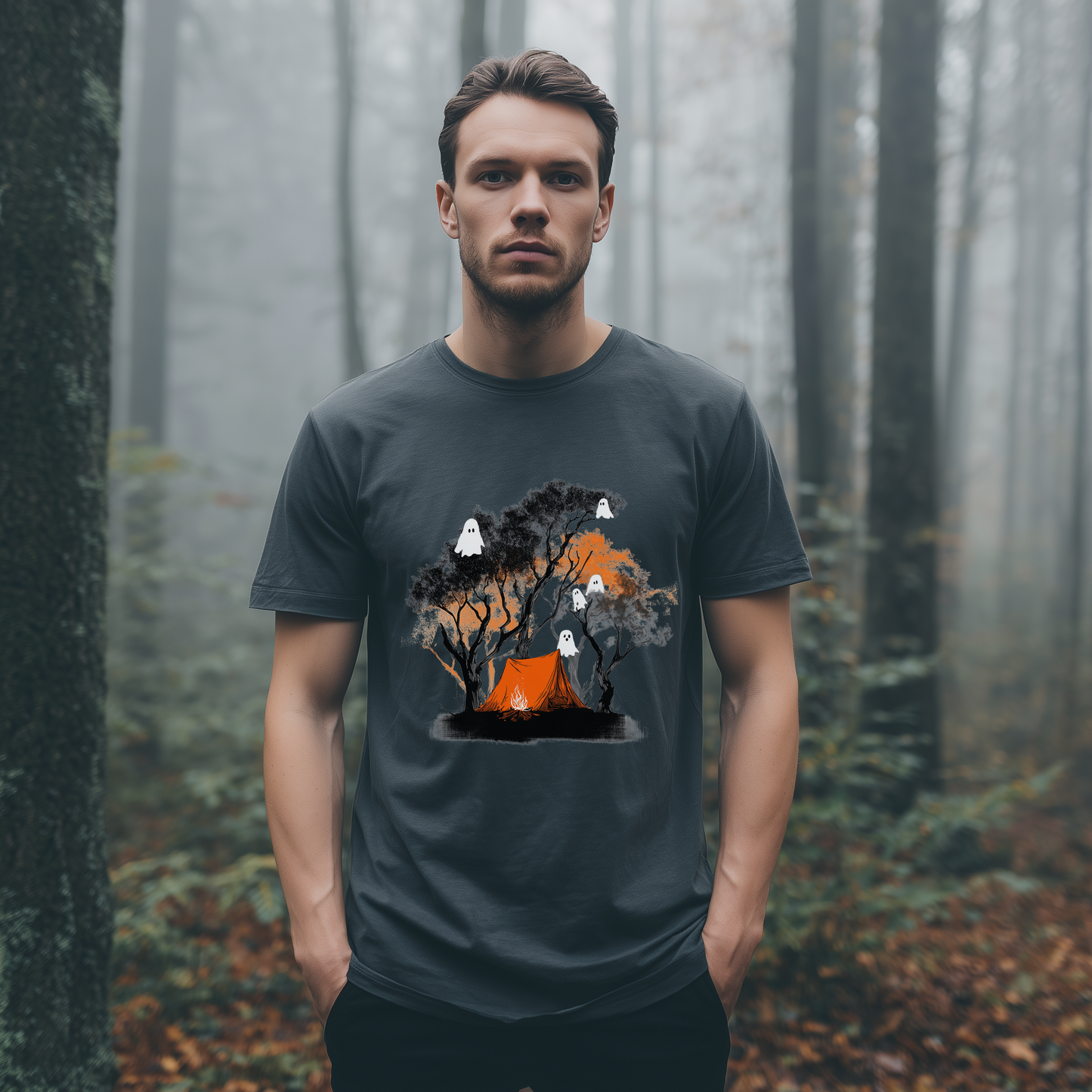 Haunted Campfire Halloween T-Shirt