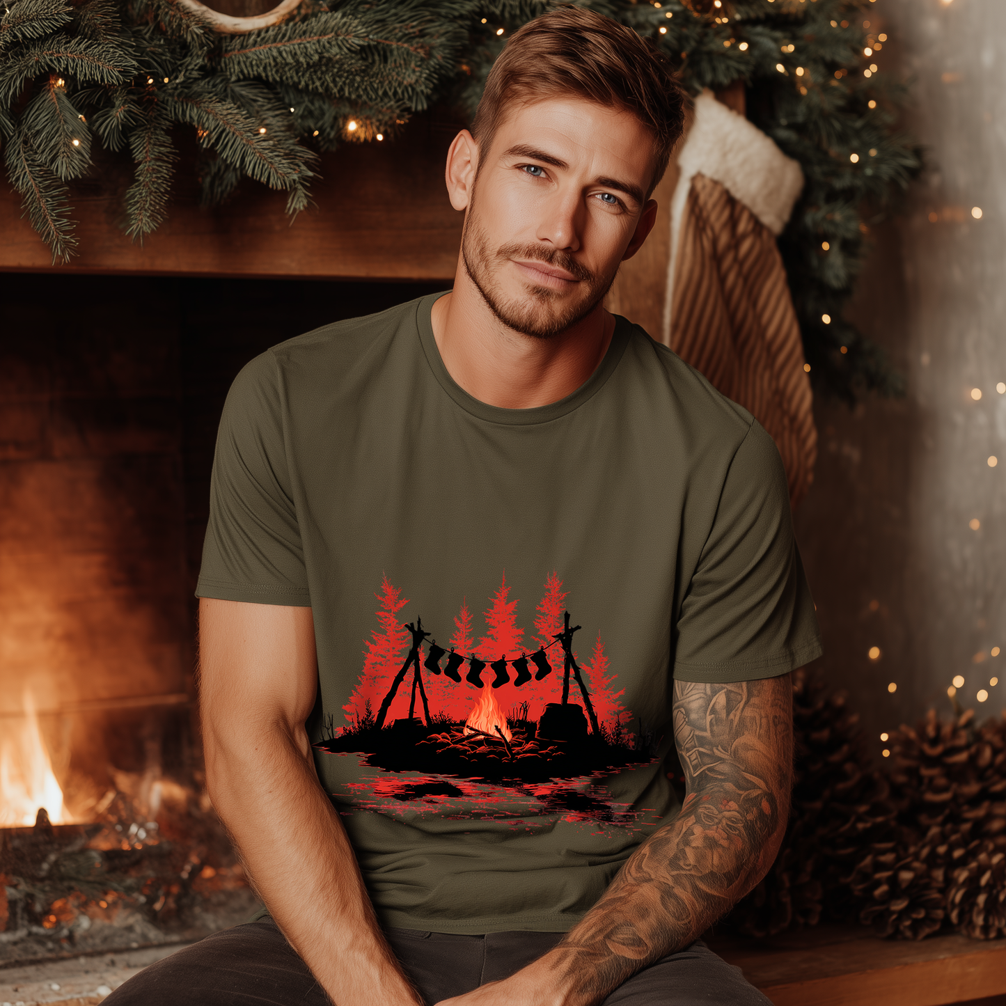 Campfire Christmas T-Shirt