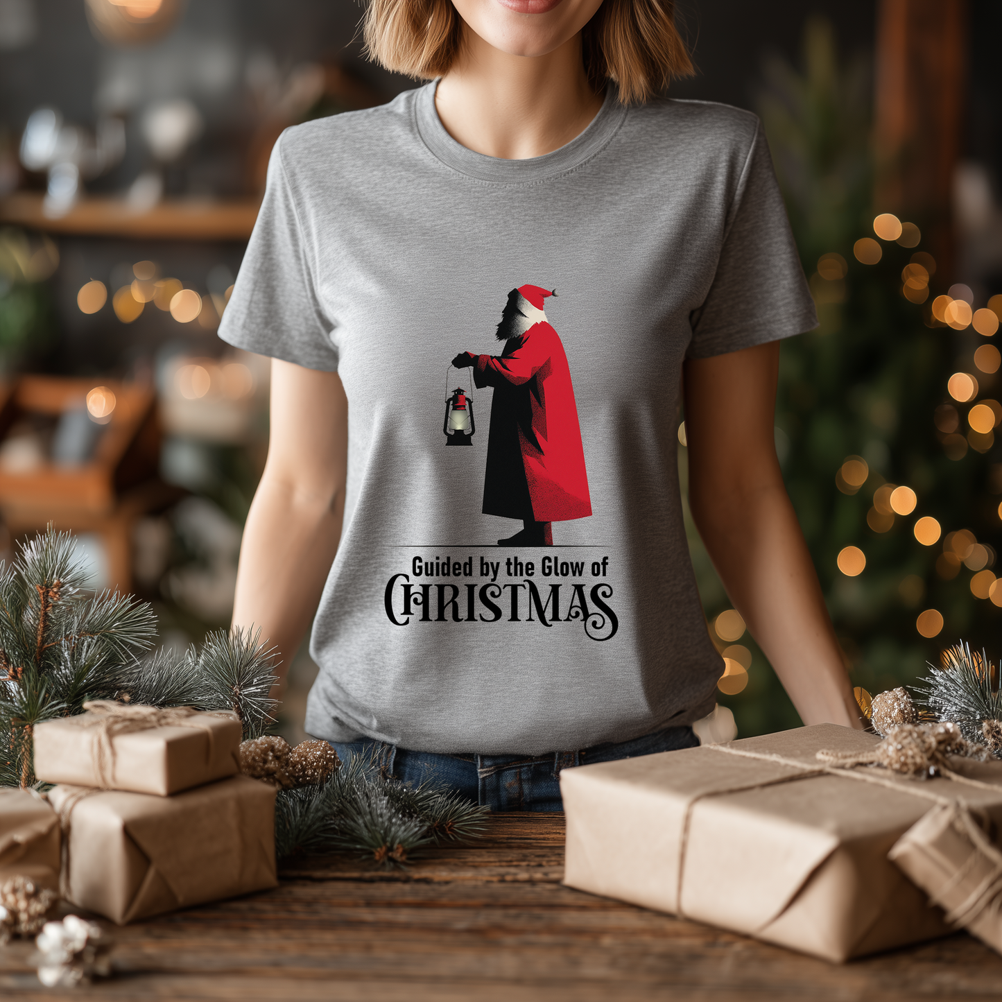 Santa’s Lantern Christmas T-Shirt