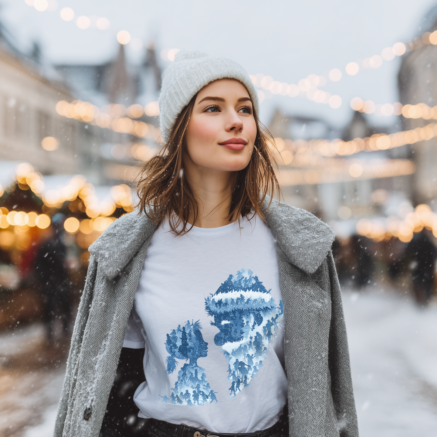 Santa & Child Silhouette – Holiday Magic T-Shirt